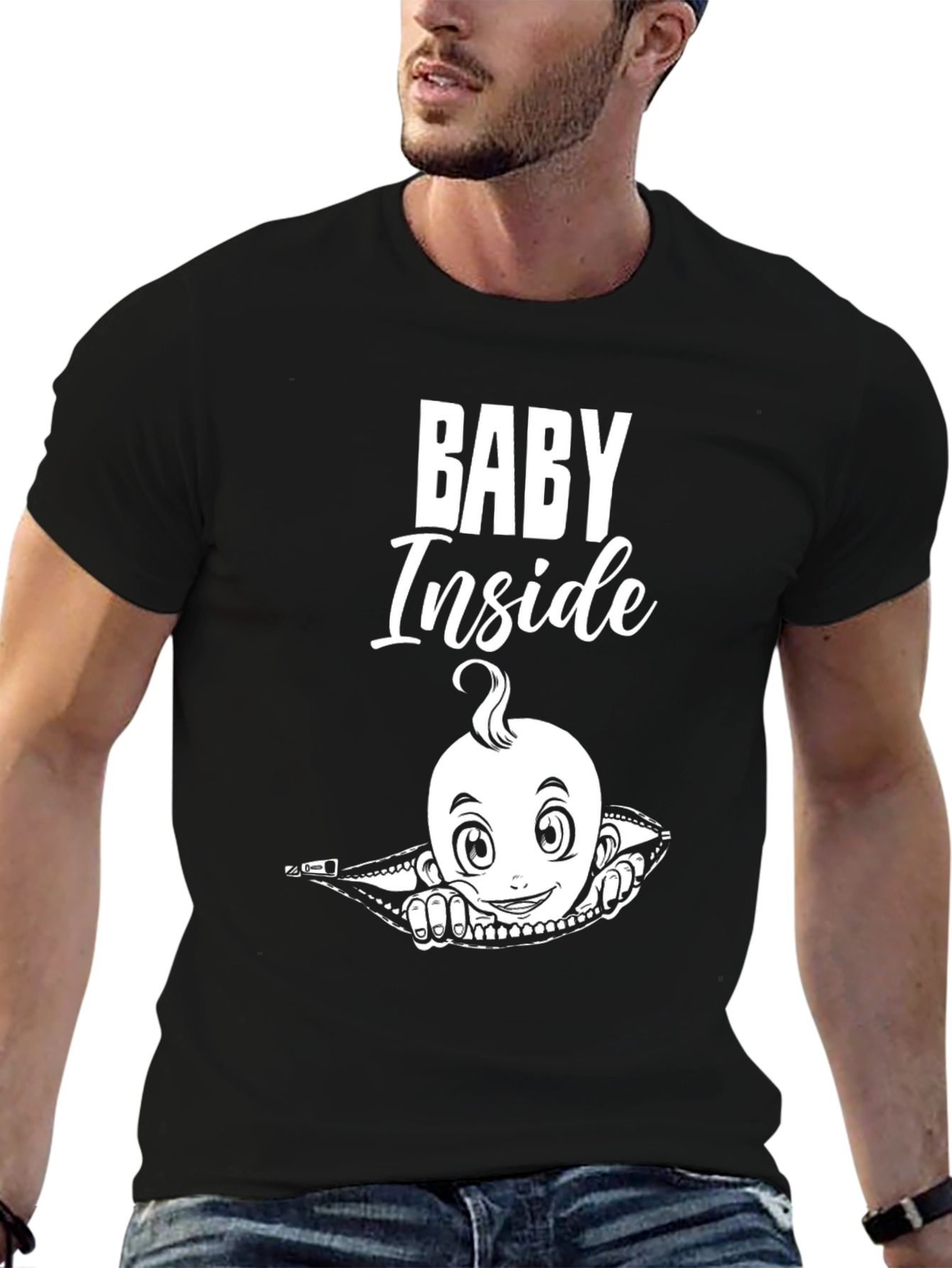 Baby Inside Graphic T-Shirt - Cute Pregnancy Tee