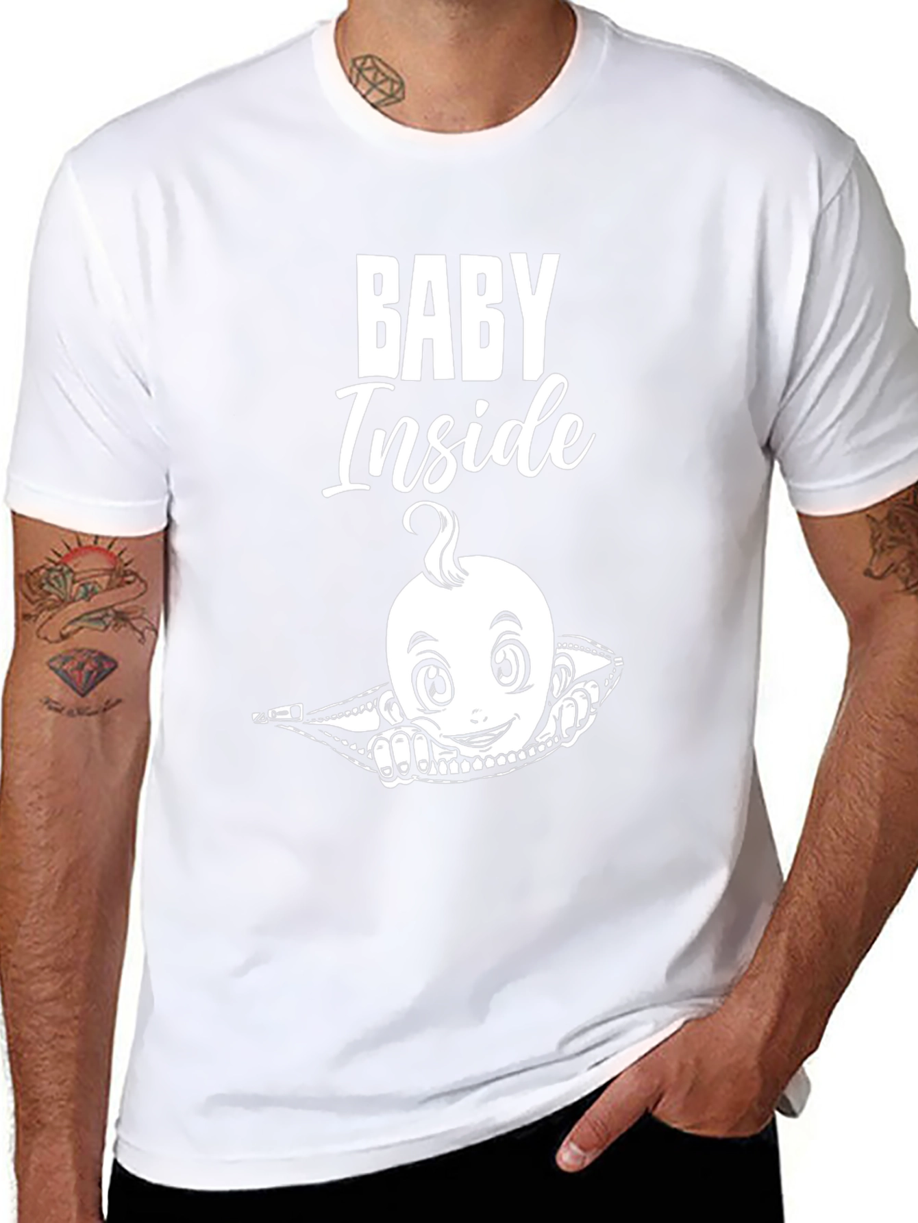 Baby Inside Graphic T-Shirt - Cute Pregnancy Tee