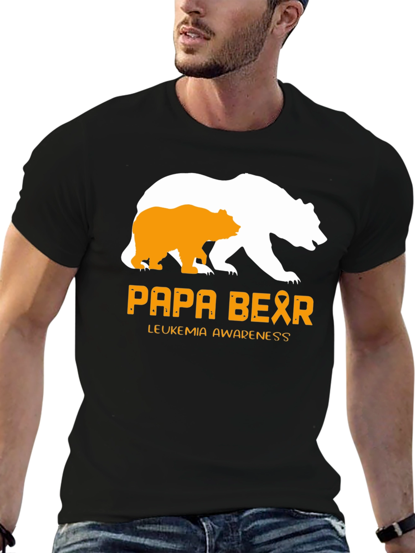Papa Bear Leukemia Awareness T-Shirt