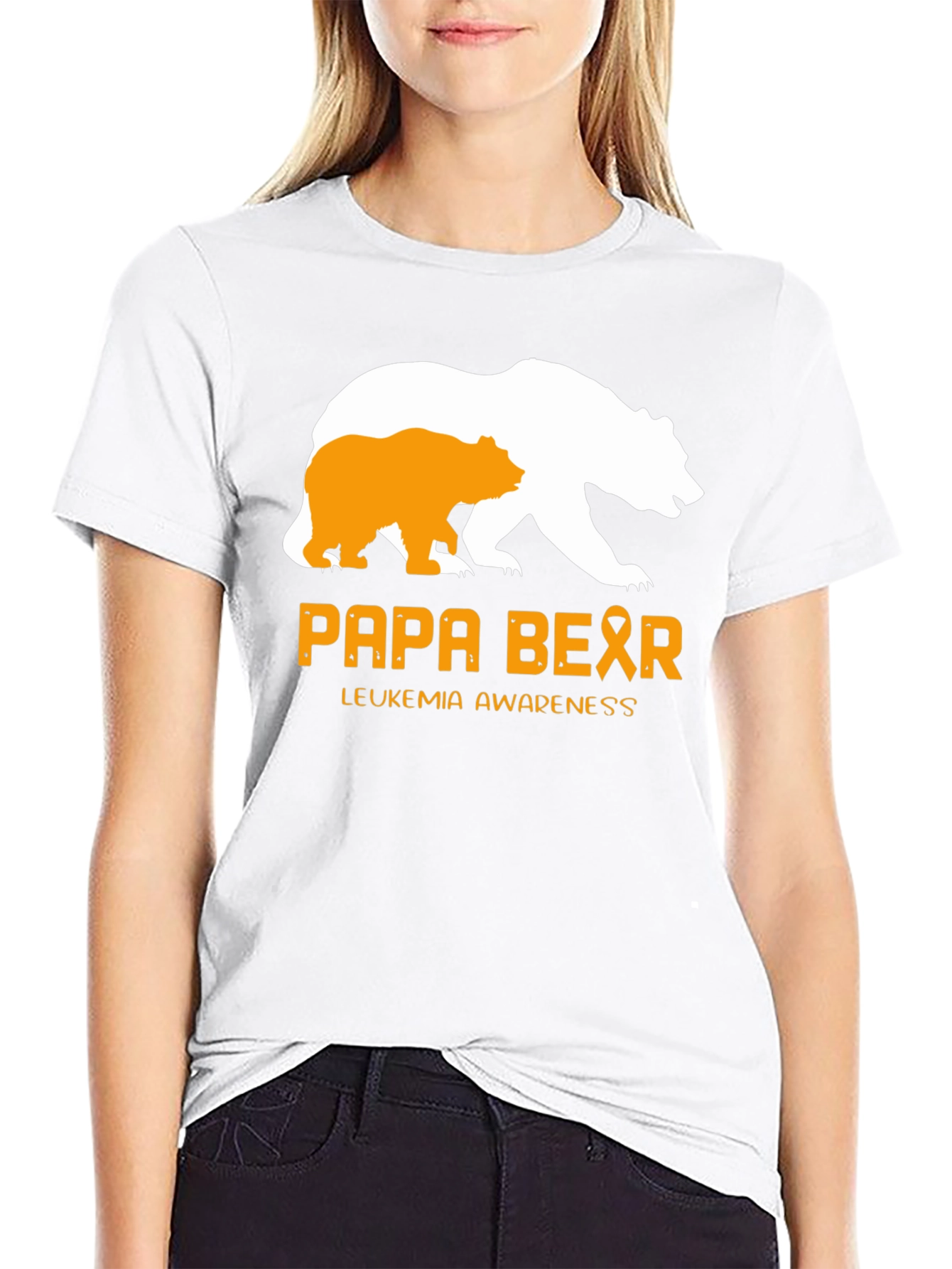 Papa Bear Leukemia Awareness T-Shirt