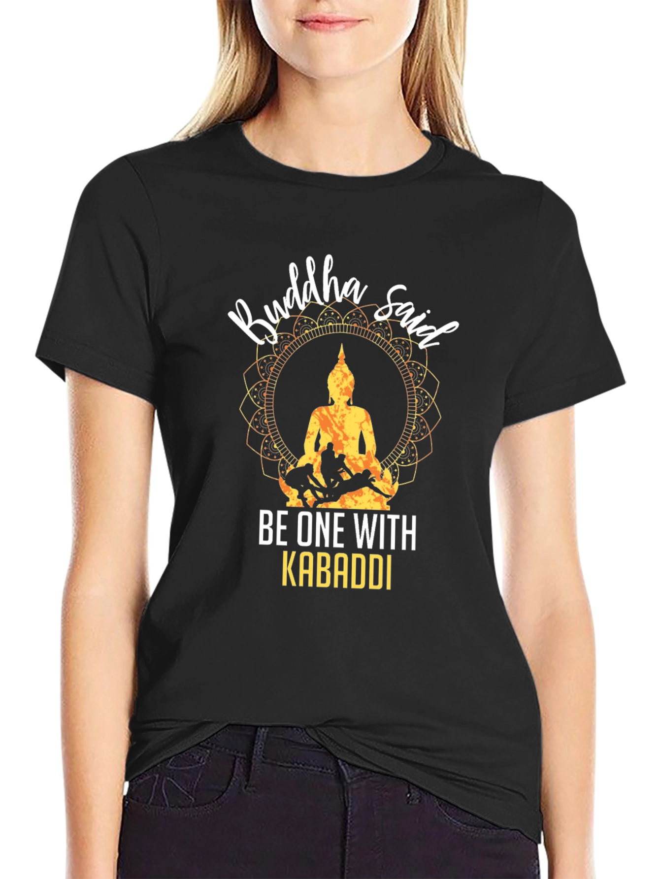 Buddha Said Kabaddi Black T-Shirt