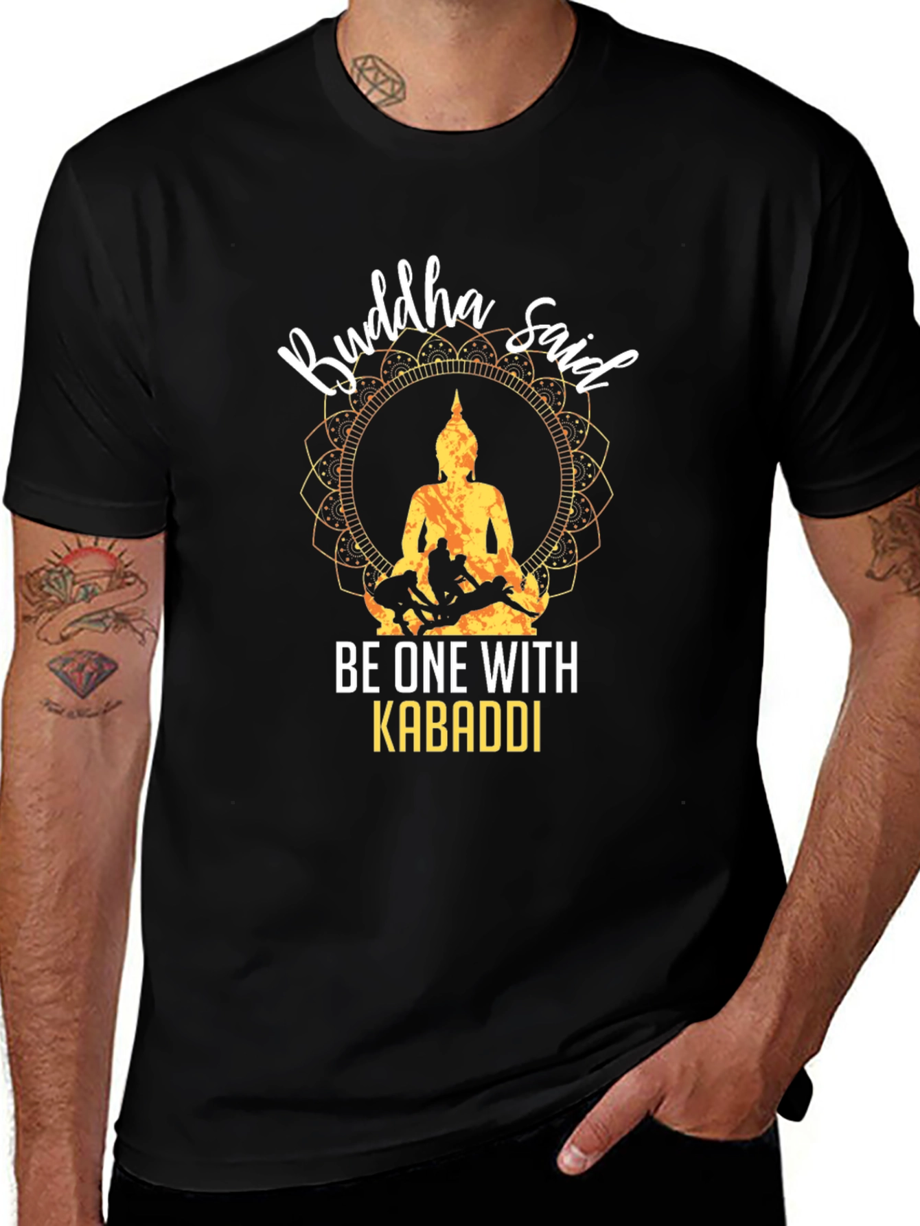 Buddha Said Kabaddi Black T-Shirt