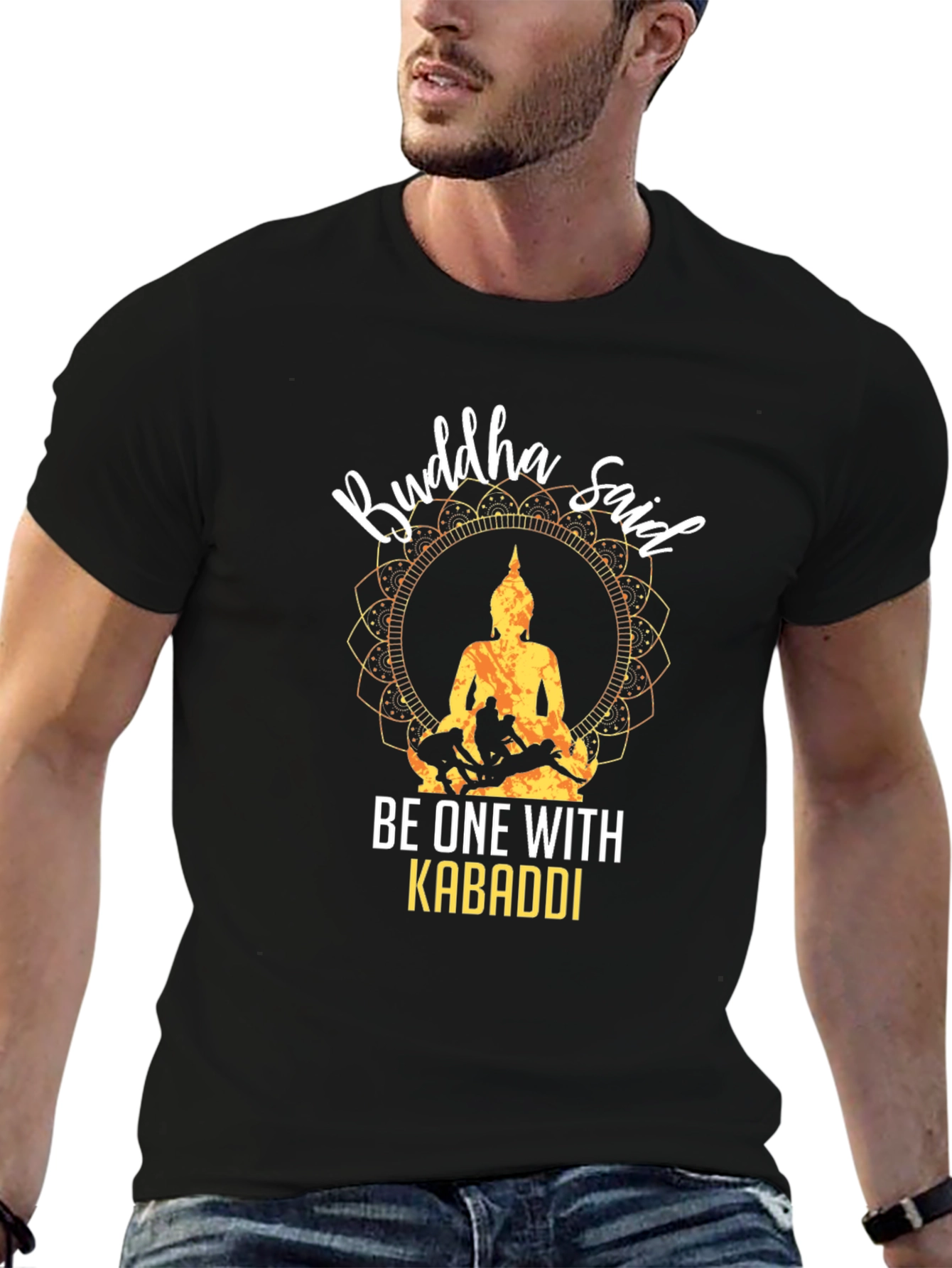 Buddha Said Kabaddi Black T-Shirt