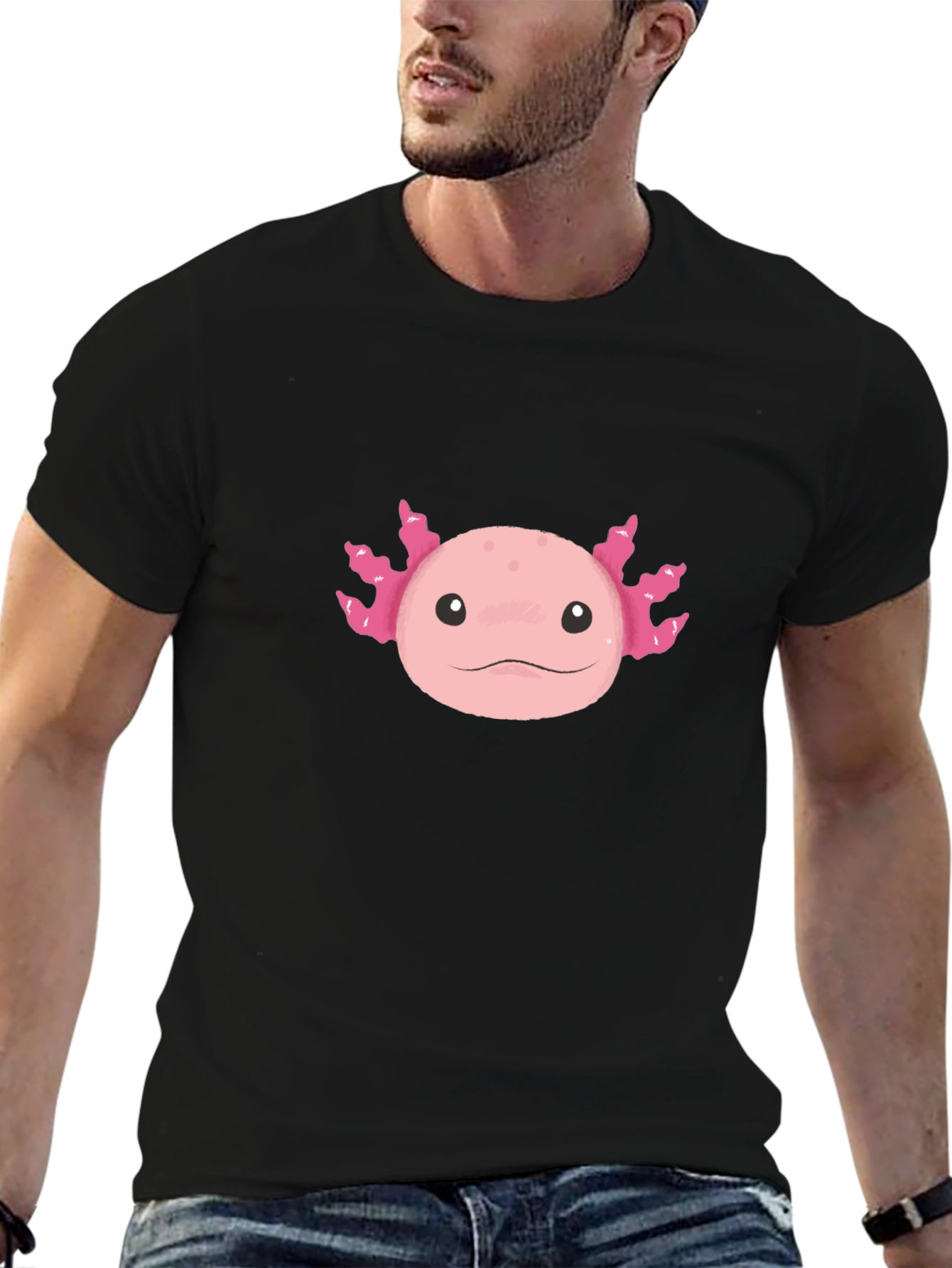 Axolotl Graphic Tee - Black Unisex T-Shirt