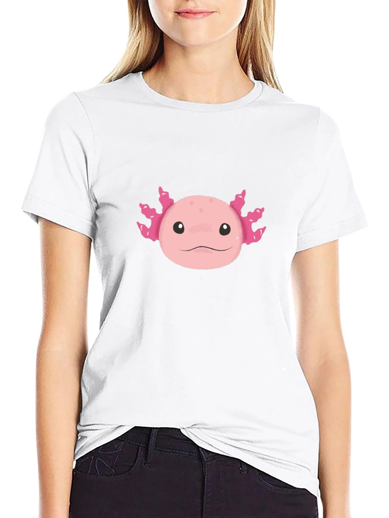 Axolotl Graphic Tee - Black Unisex T-Shirt
