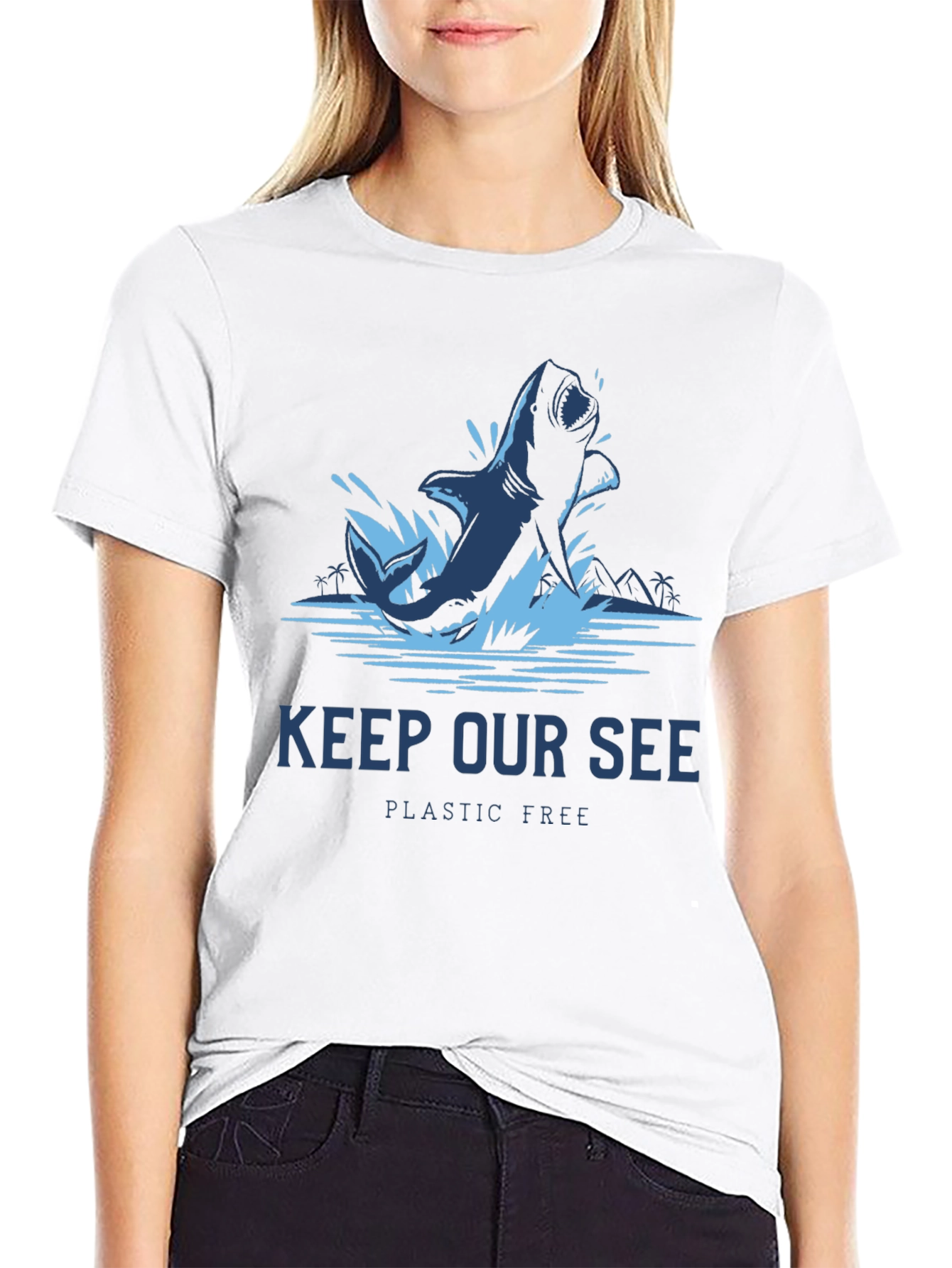 Keep Our Sea Plastic Free Graphic Tee
