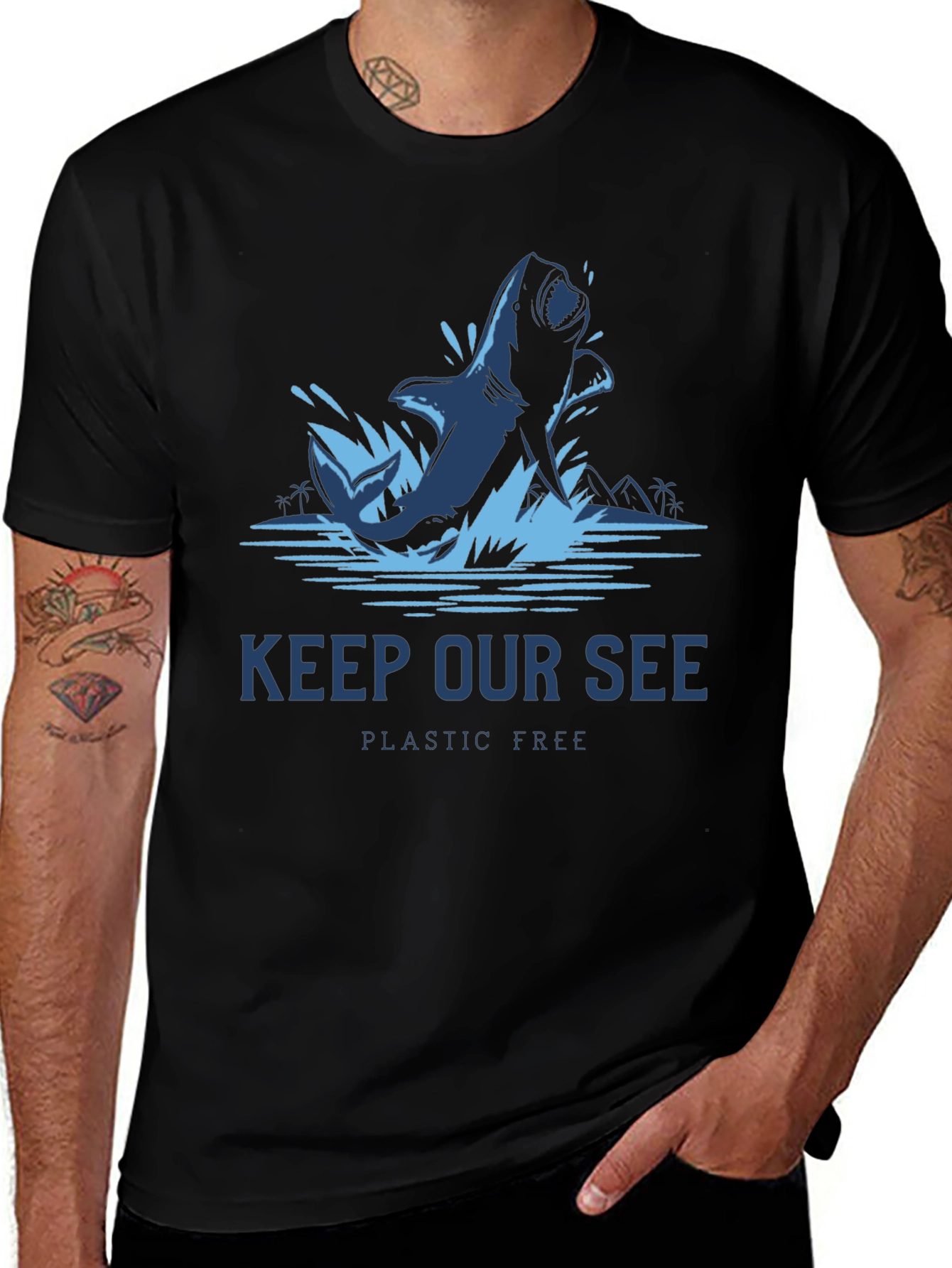Keep Our Sea Plastic Free Graphic Tee
