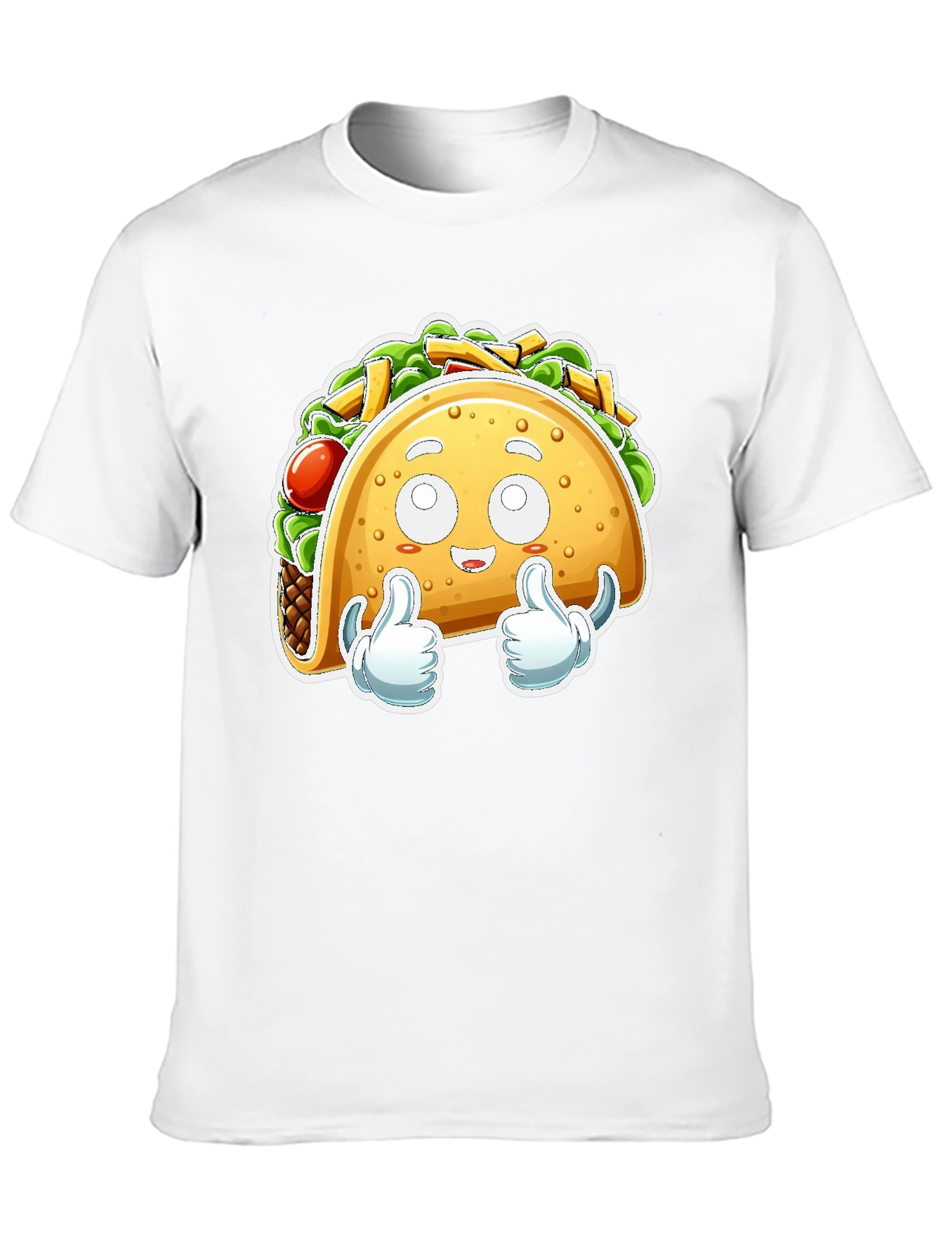 Funny Taco Cartoon T-Shirt - Unisex Black Tee