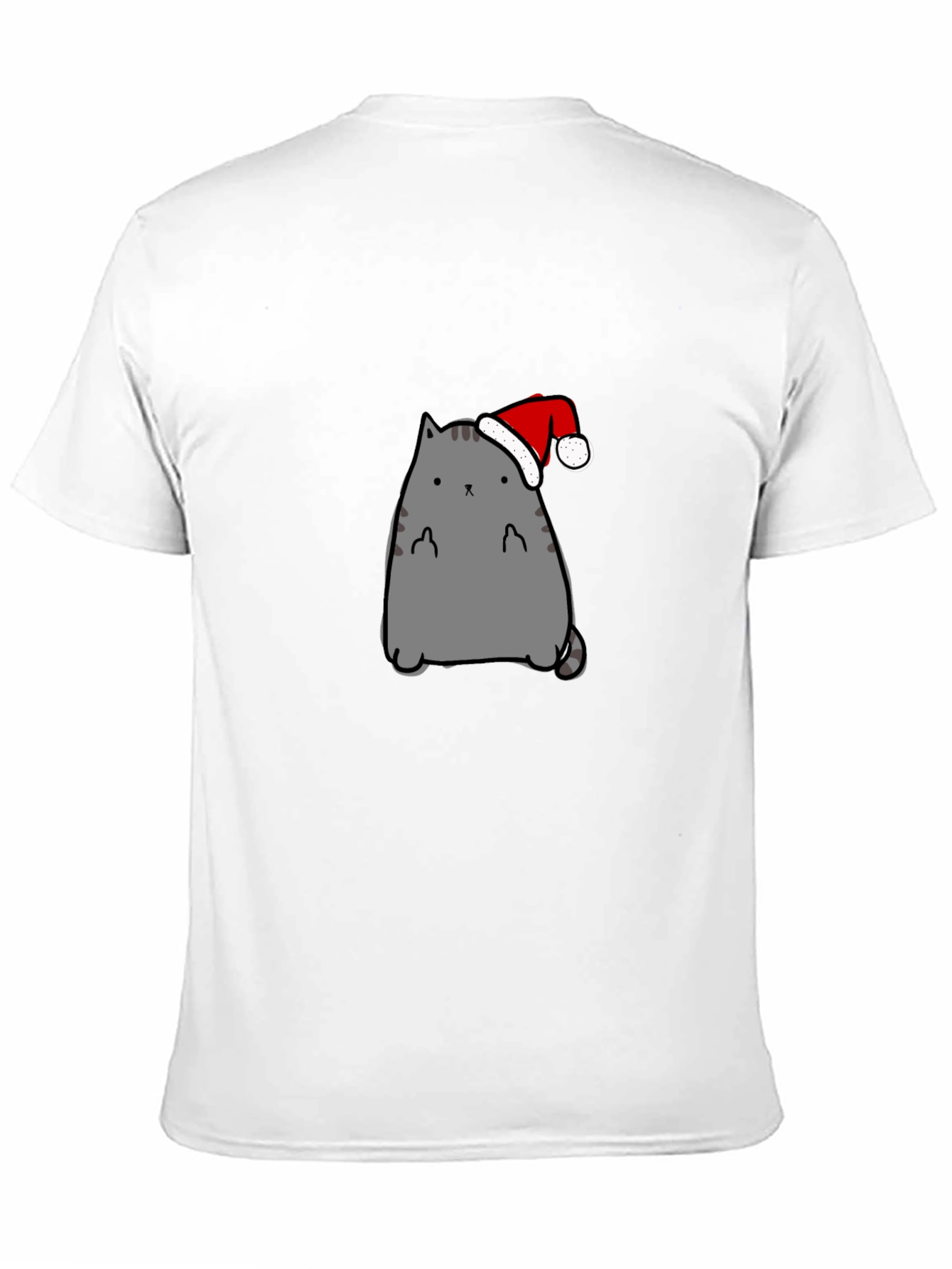 Festive Cat Graphic Tee - Holiday Fun!
