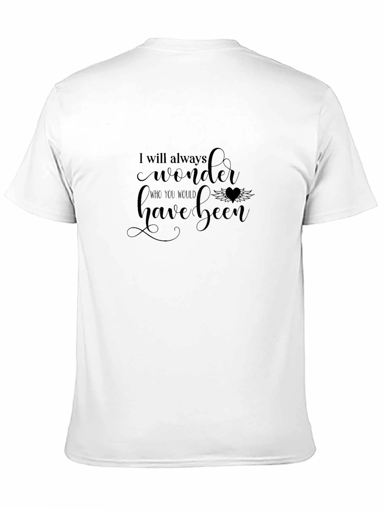 I Will Always Wonder T-Shirt - Black Cotton Tee
