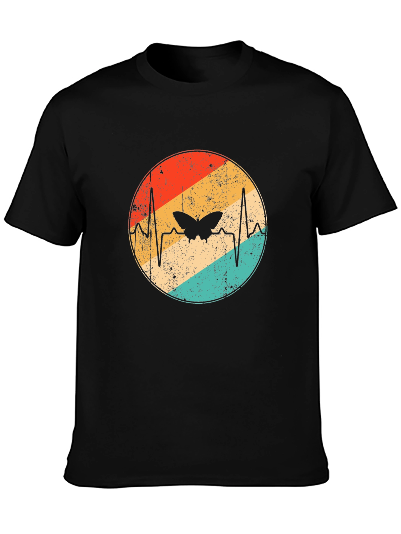 Butterfly Heartbeat Retro Graphic Tee
