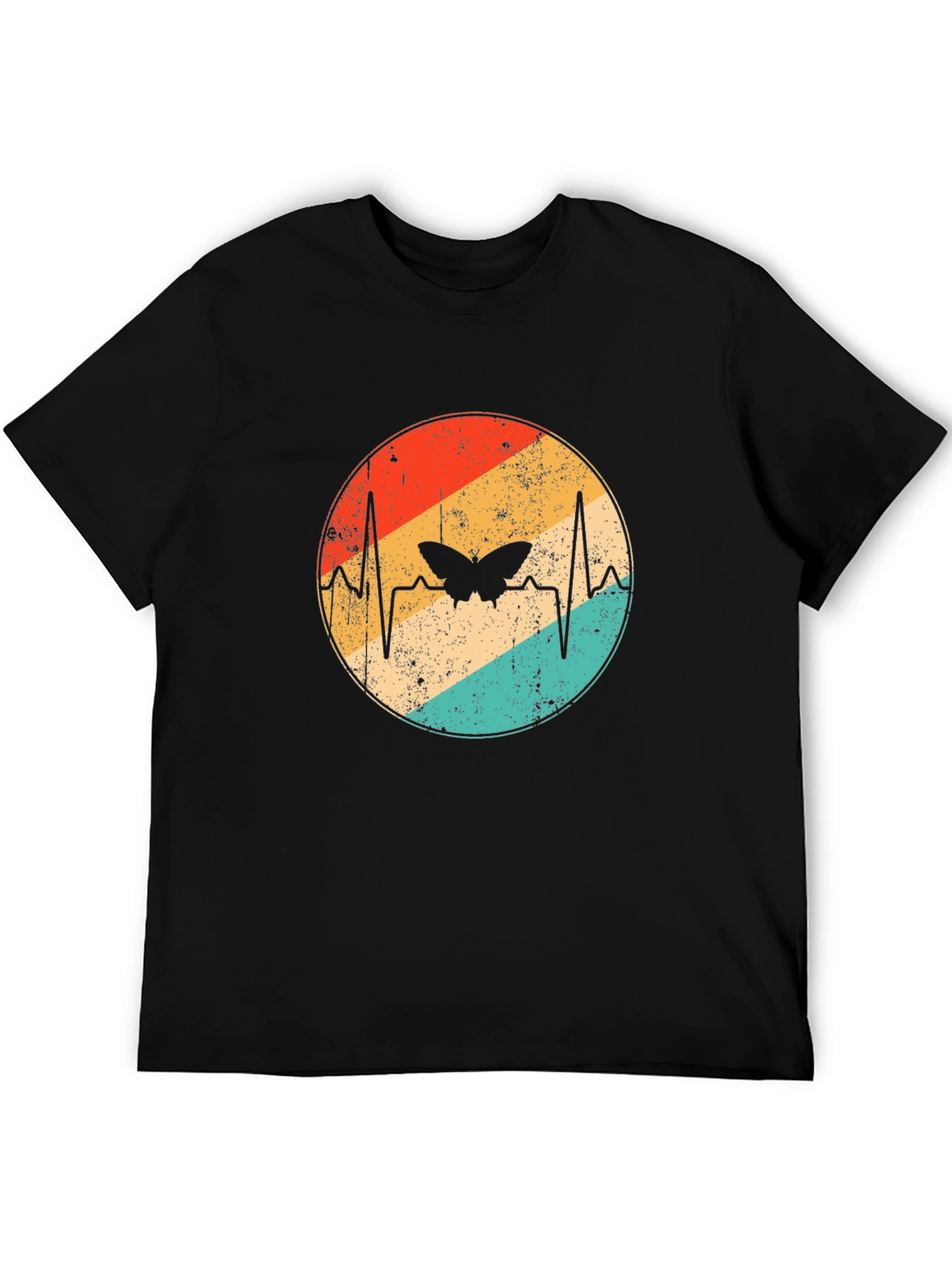 Butterfly Heartbeat Retro Graphic Tee