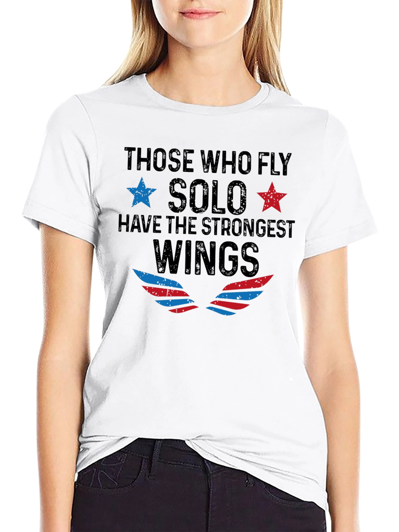 Solo Wings T-Shirt - Fly Solo Strongest Wings