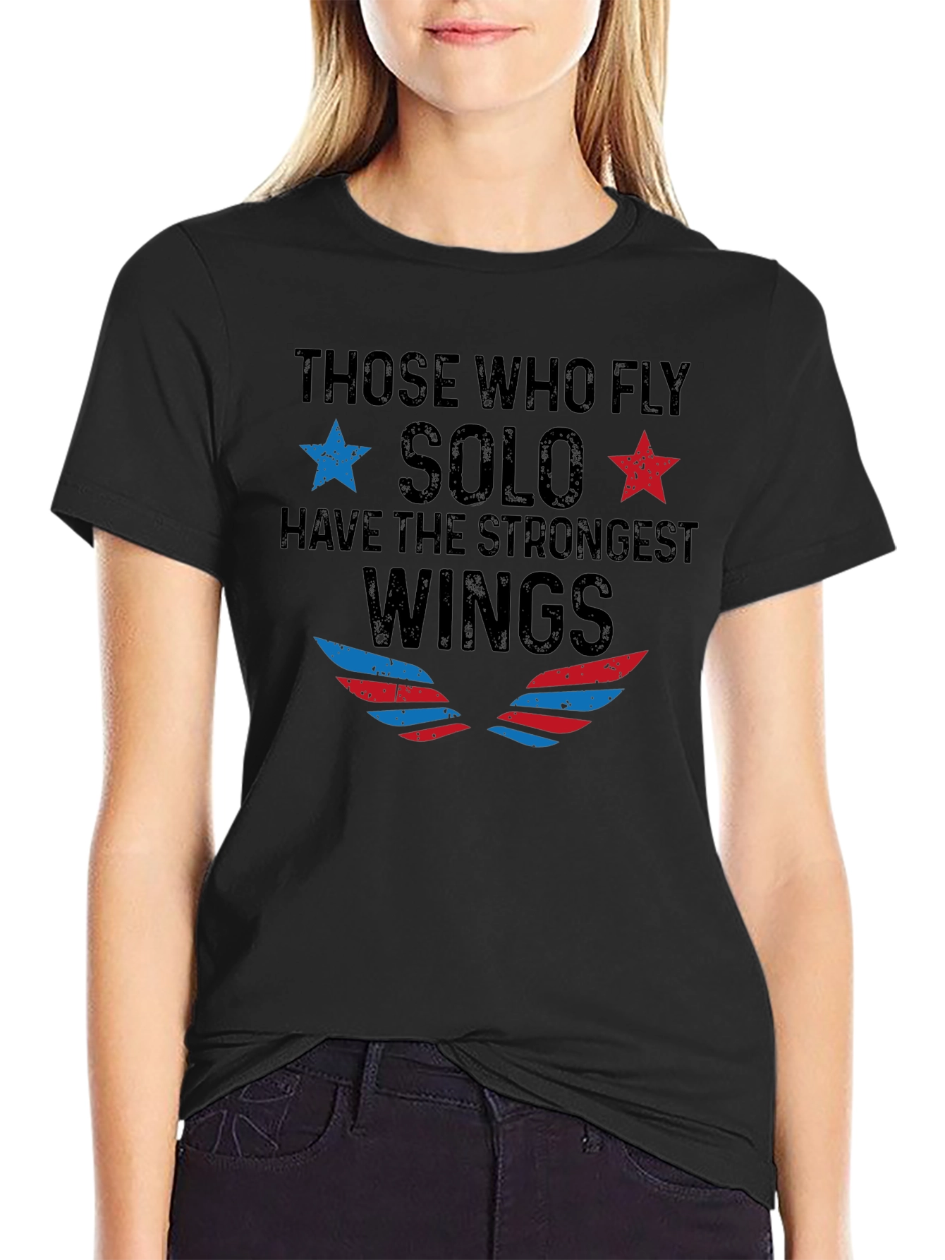 Solo Wings T-Shirt - Fly Solo Strongest Wings