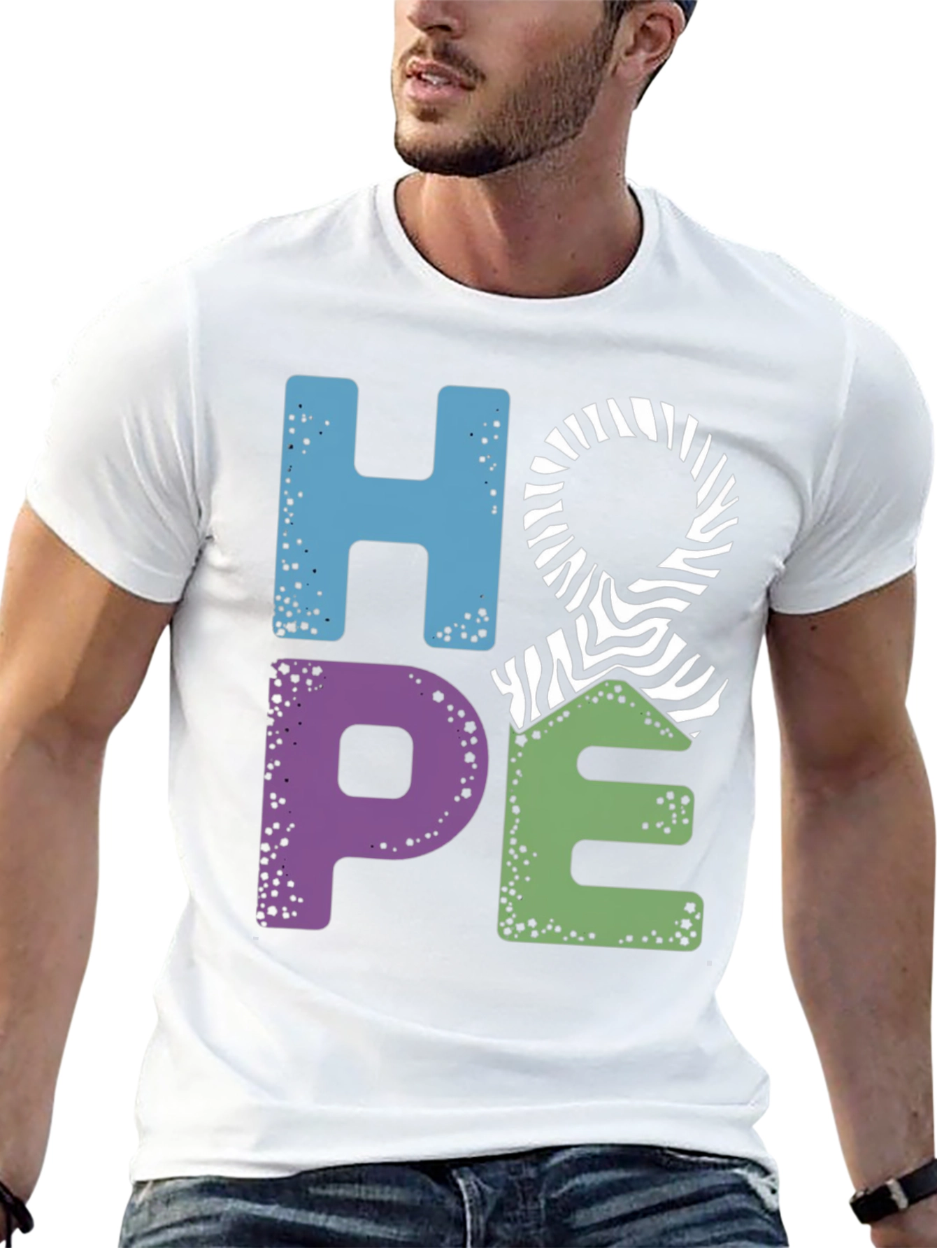 Hope Zebra Print T-Shirt: Mental Health Awareness Tee