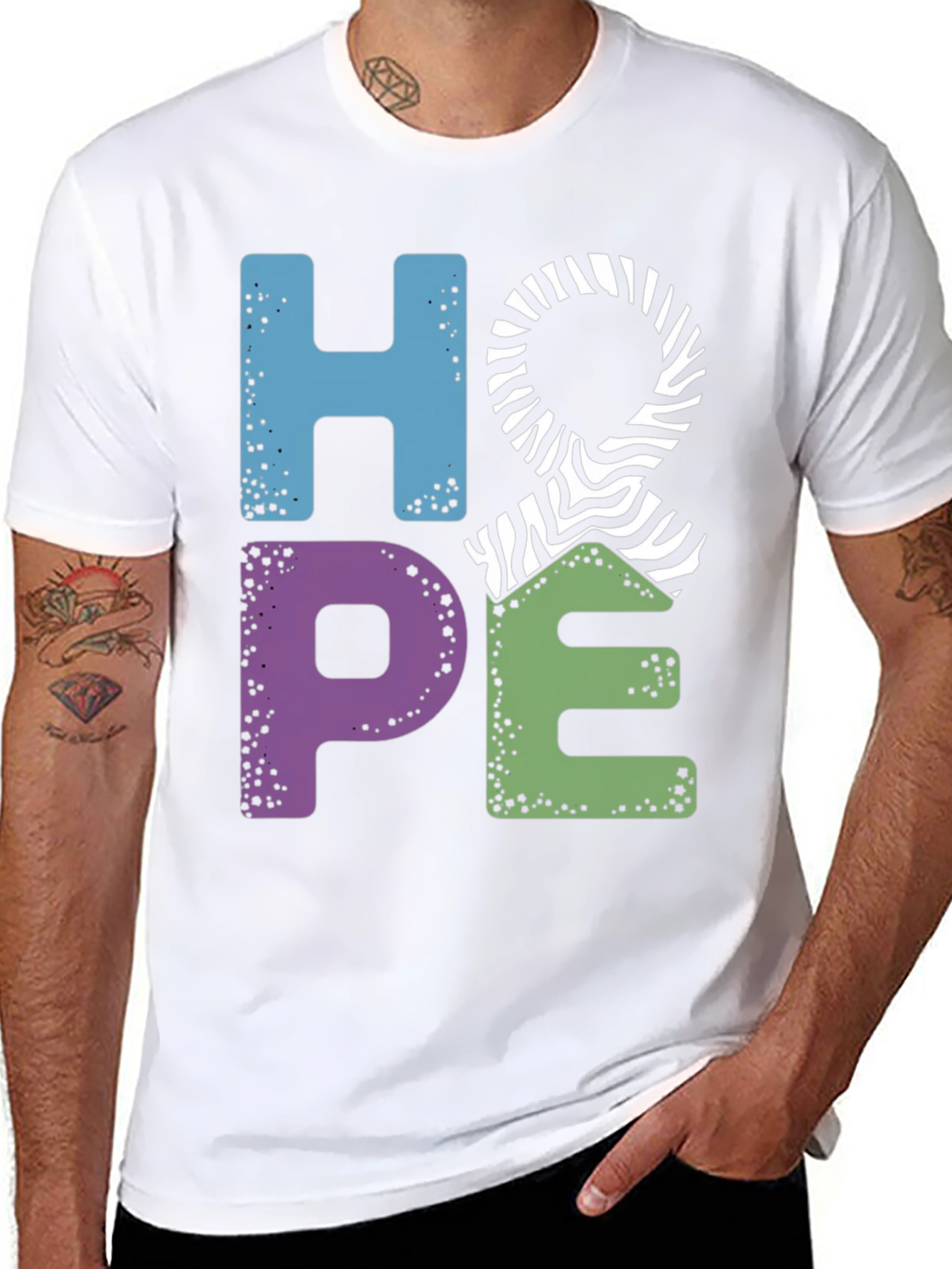 Hope Zebra Print T-Shirt: Mental Health Awareness Tee