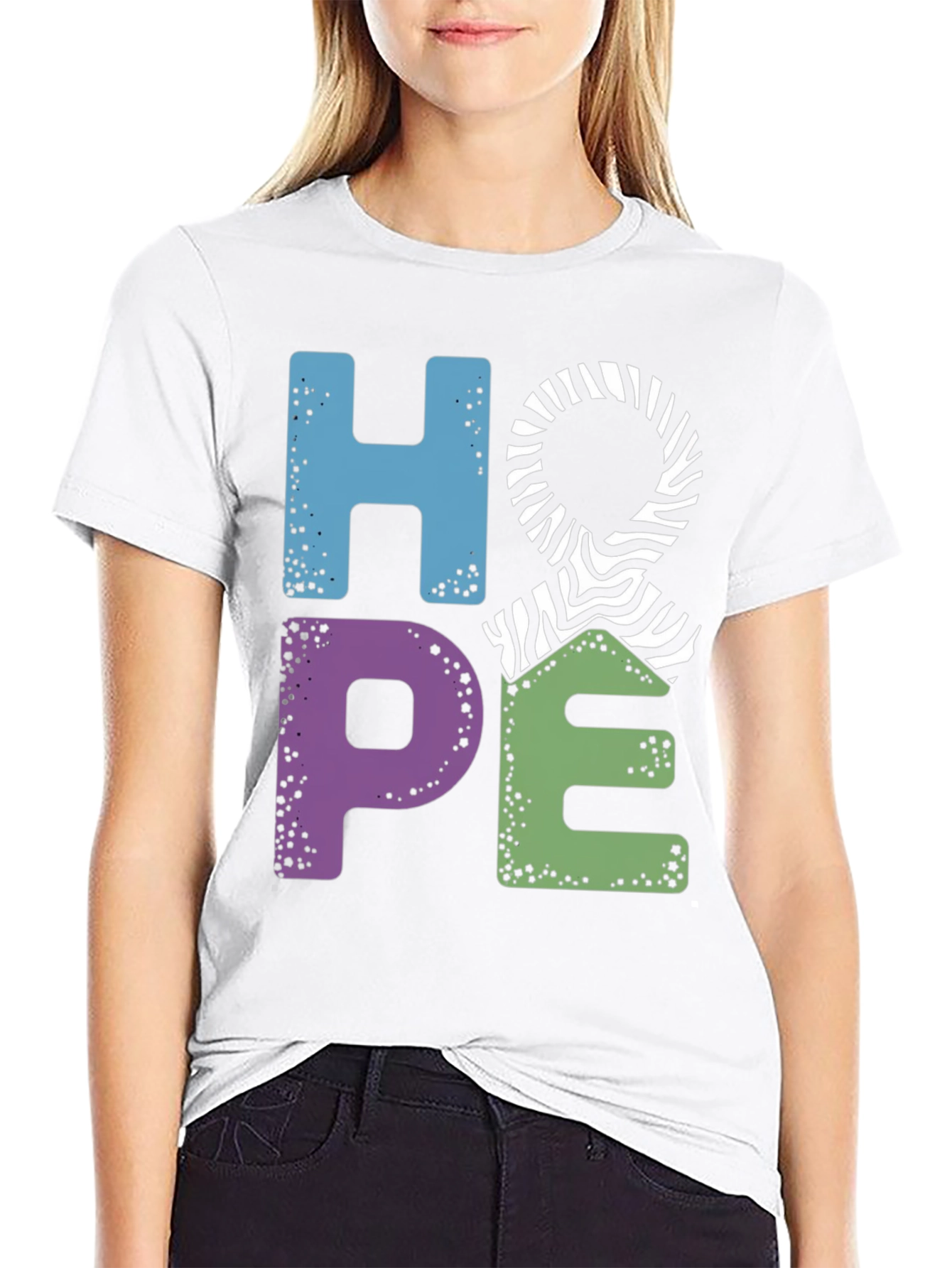 Hope Zebra Print T-Shirt: Mental Health Awareness Tee