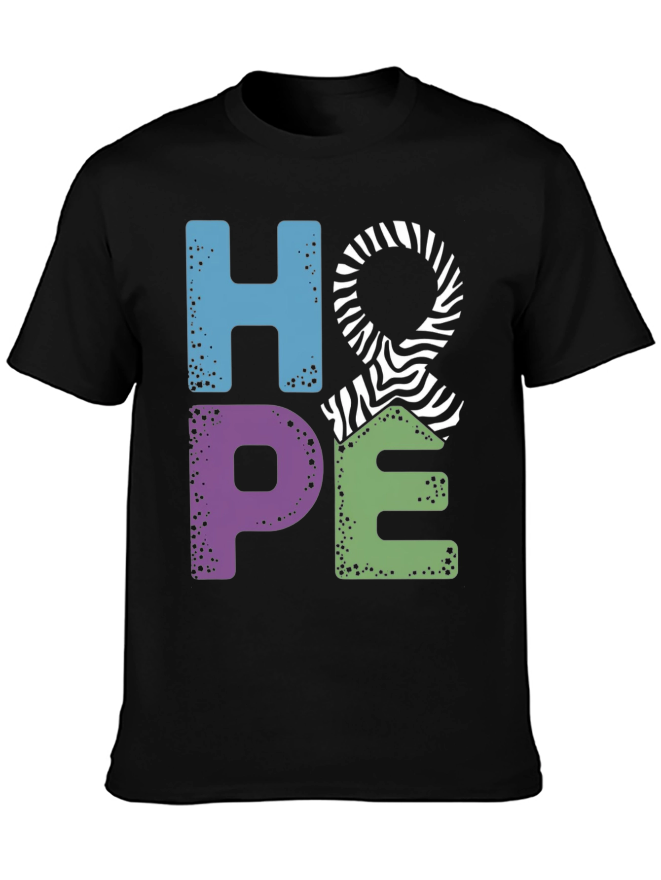 Hope Zebra Print T-Shirt: Mental Health Awareness Tee