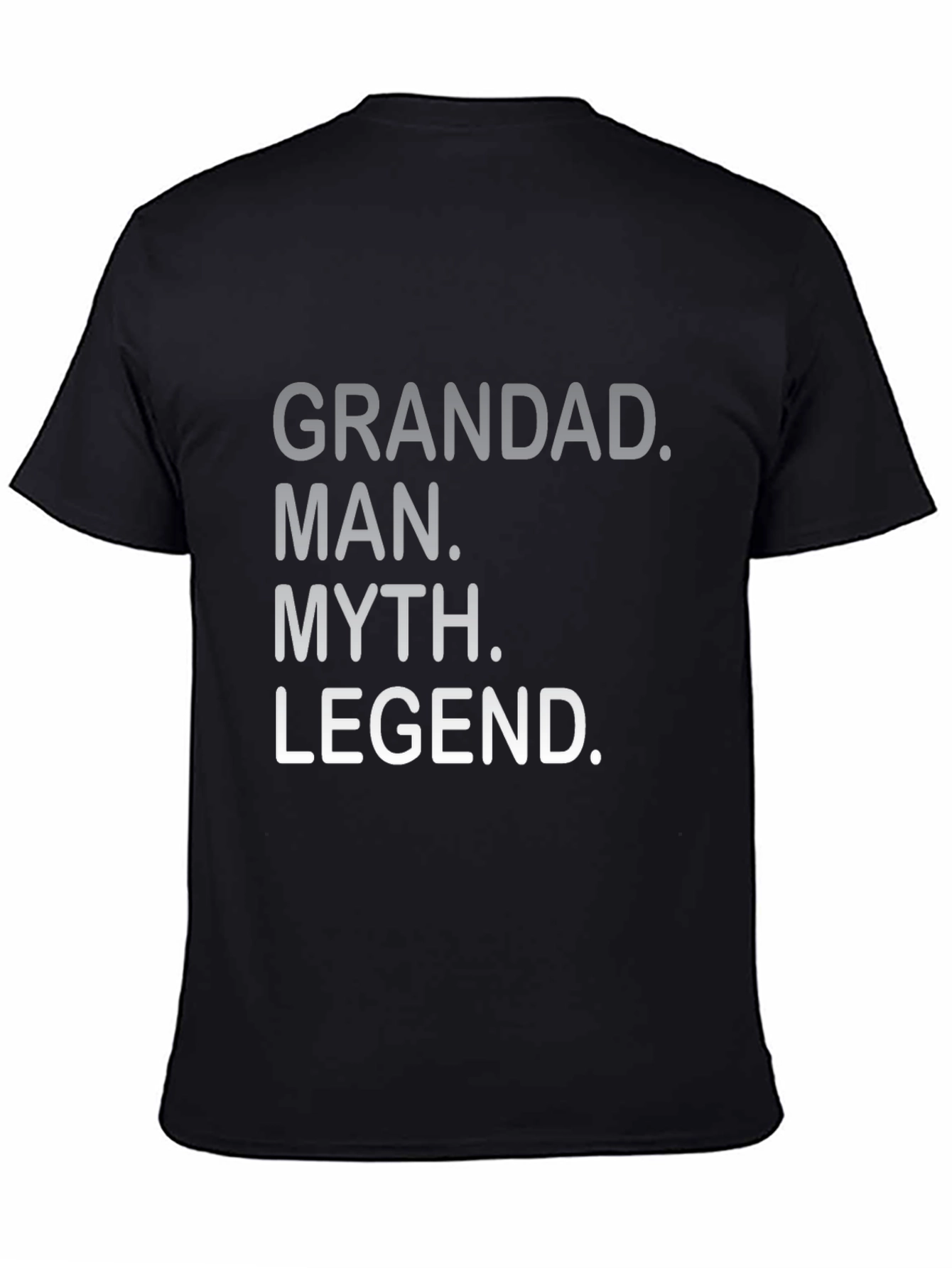 Grandad Man Myth Legend Black Graphic Tee
