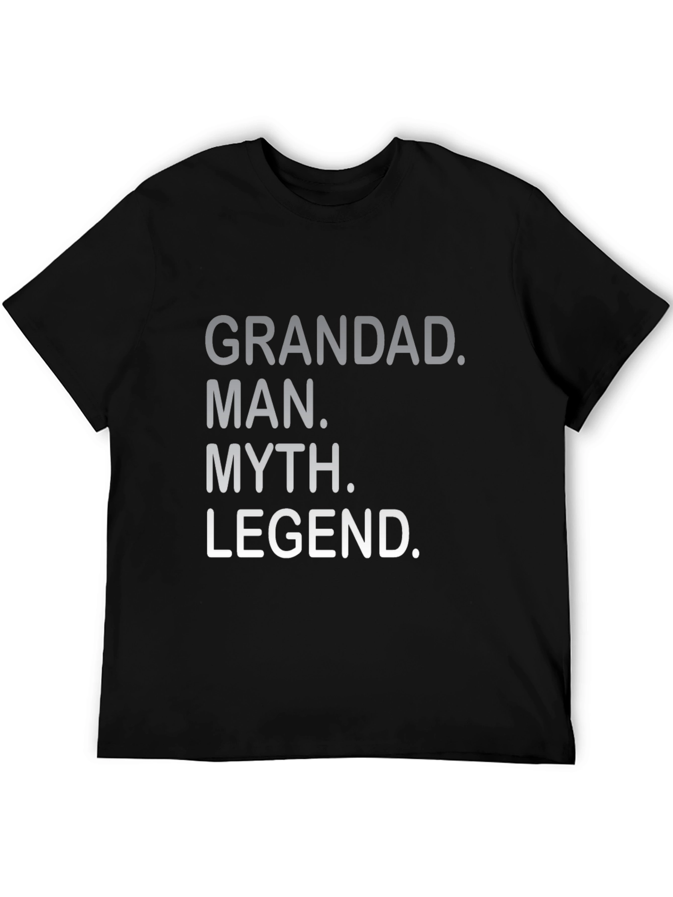 Grandad Man Myth Legend Black Graphic Tee