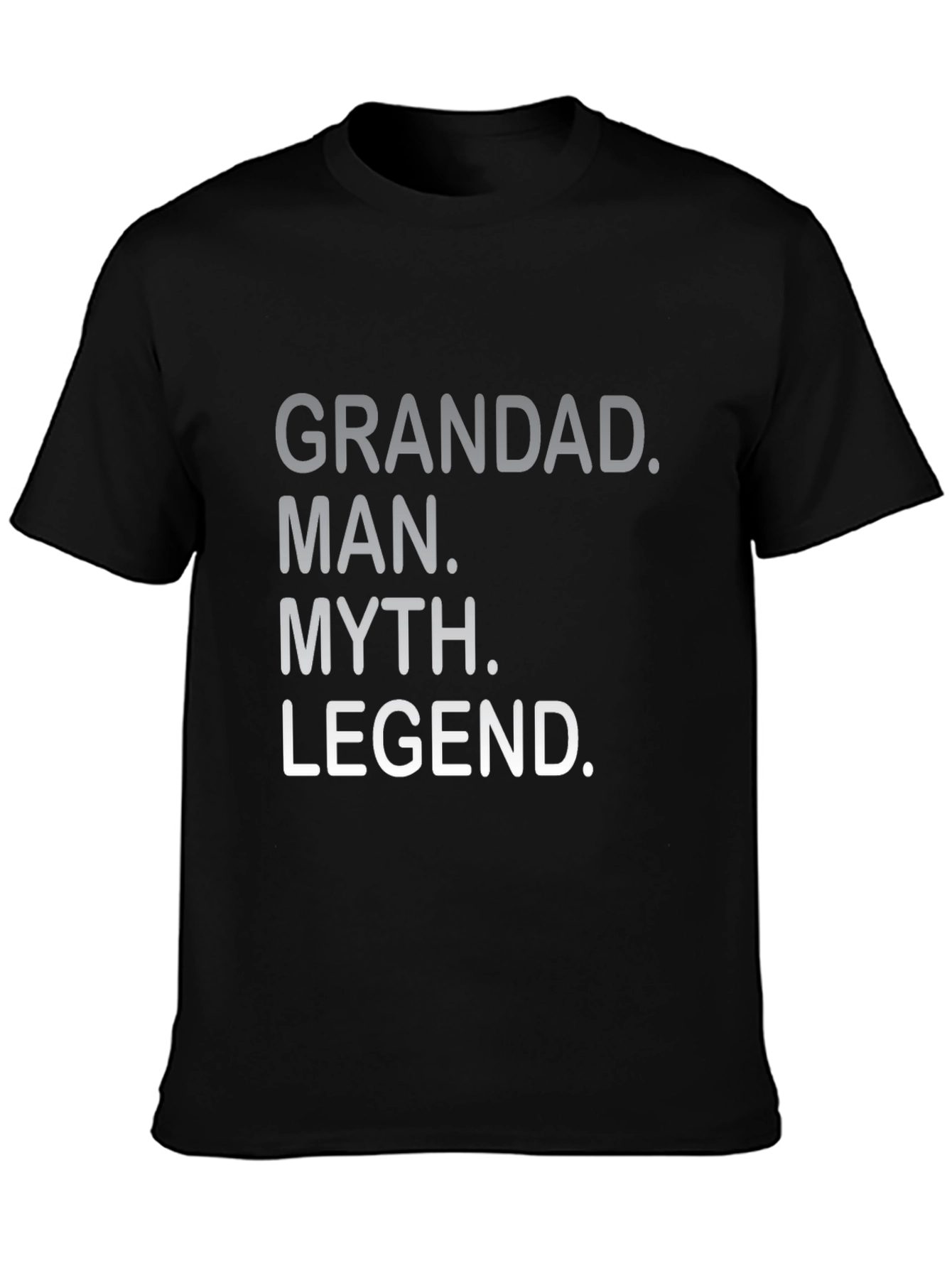 Grandad Man Myth Legend Black Graphic Tee