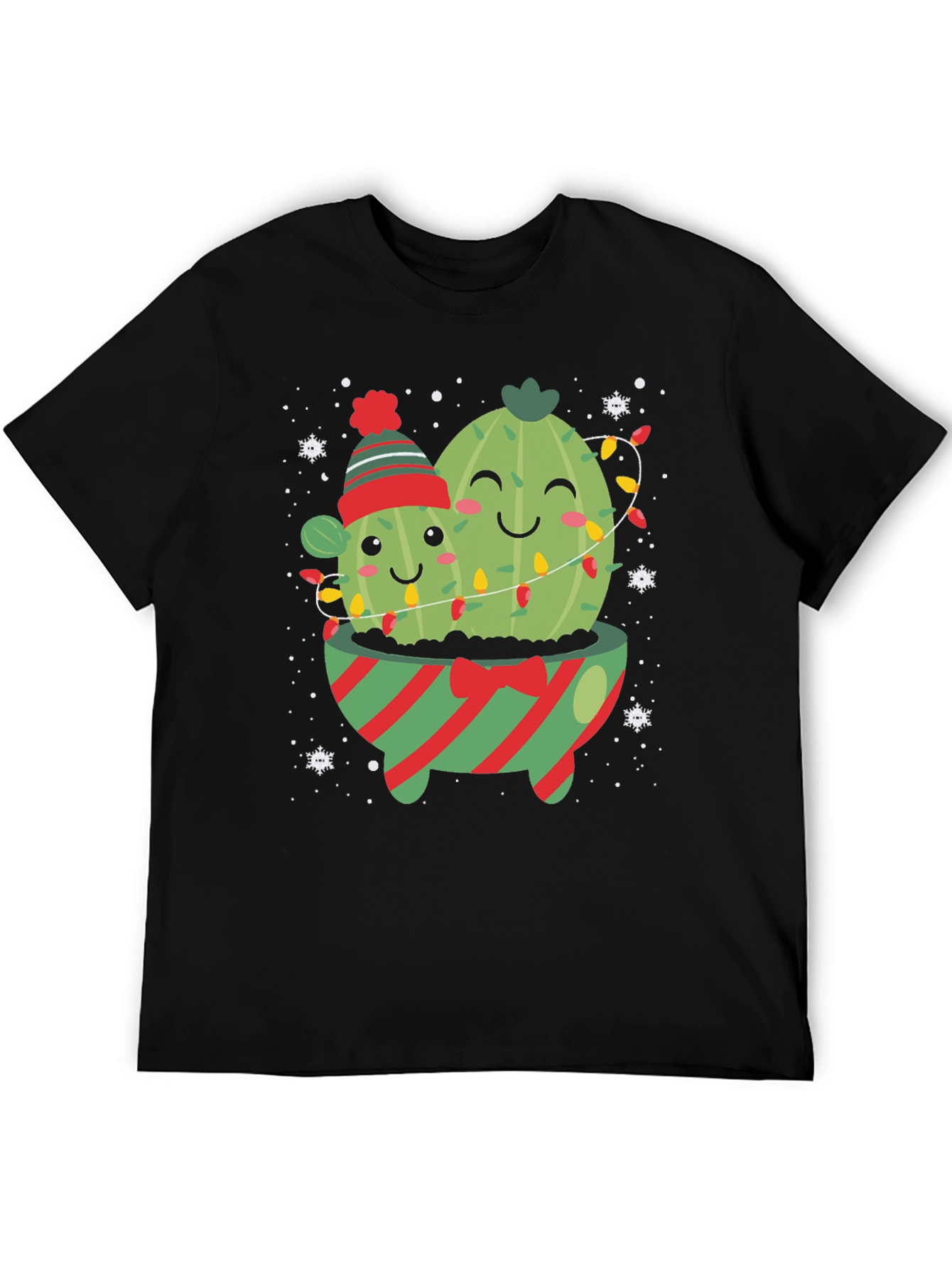 Festive Cactus Graphic Tee - Holiday Cheer!