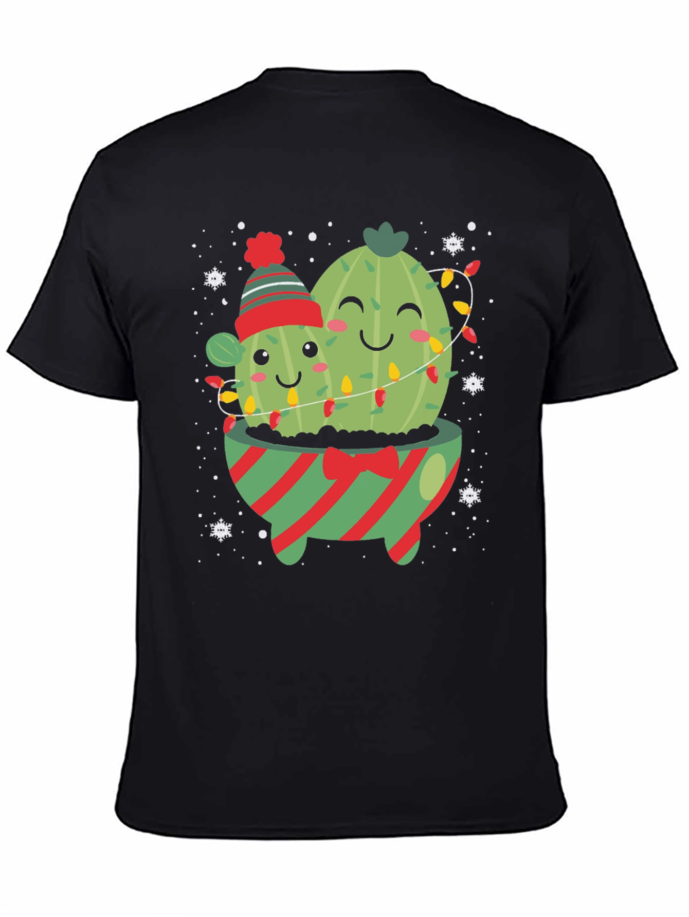 Festive Cactus Graphic Tee - Holiday Cheer!