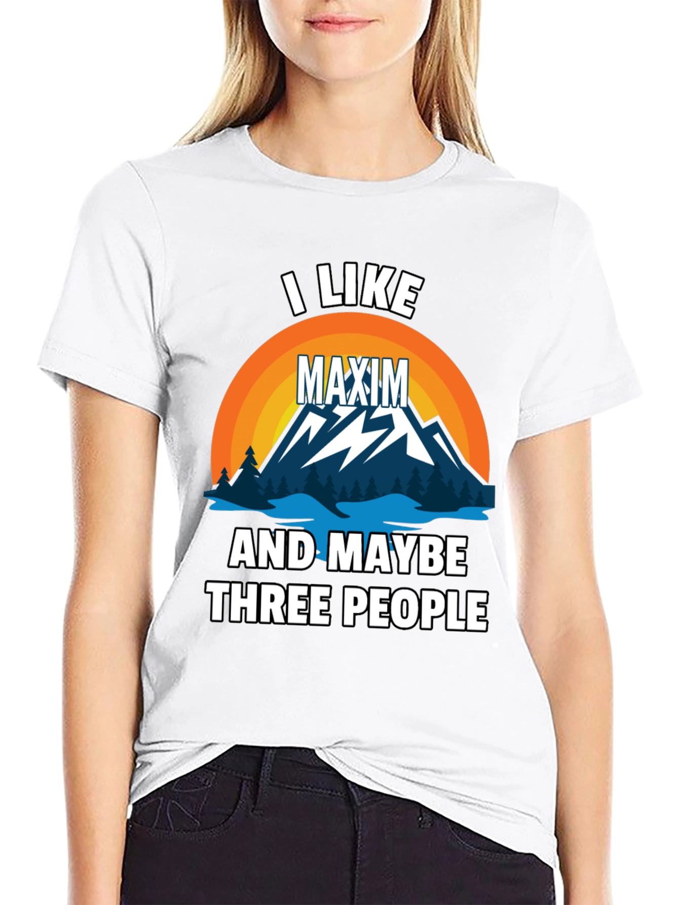 I Like Maxim and Maybe 3 People Graphic Tee
