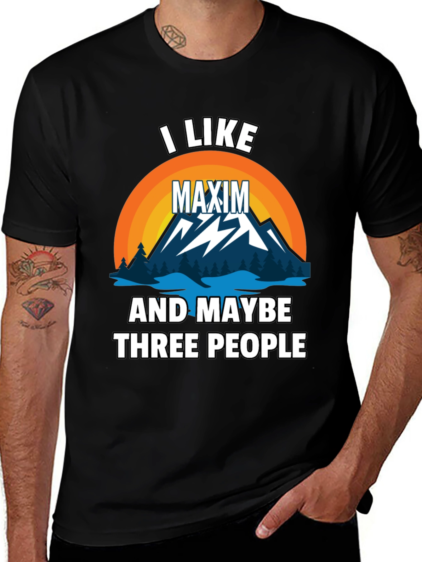 I Like Maxim and Maybe 3 People Graphic Tee