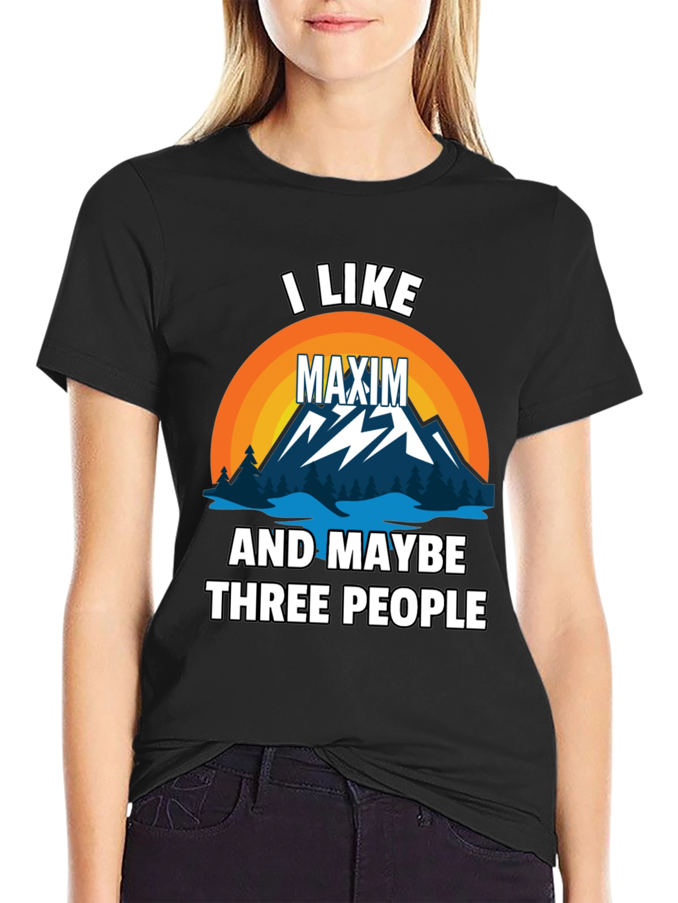 I Like Maxim and Maybe 3 People Graphic Tee