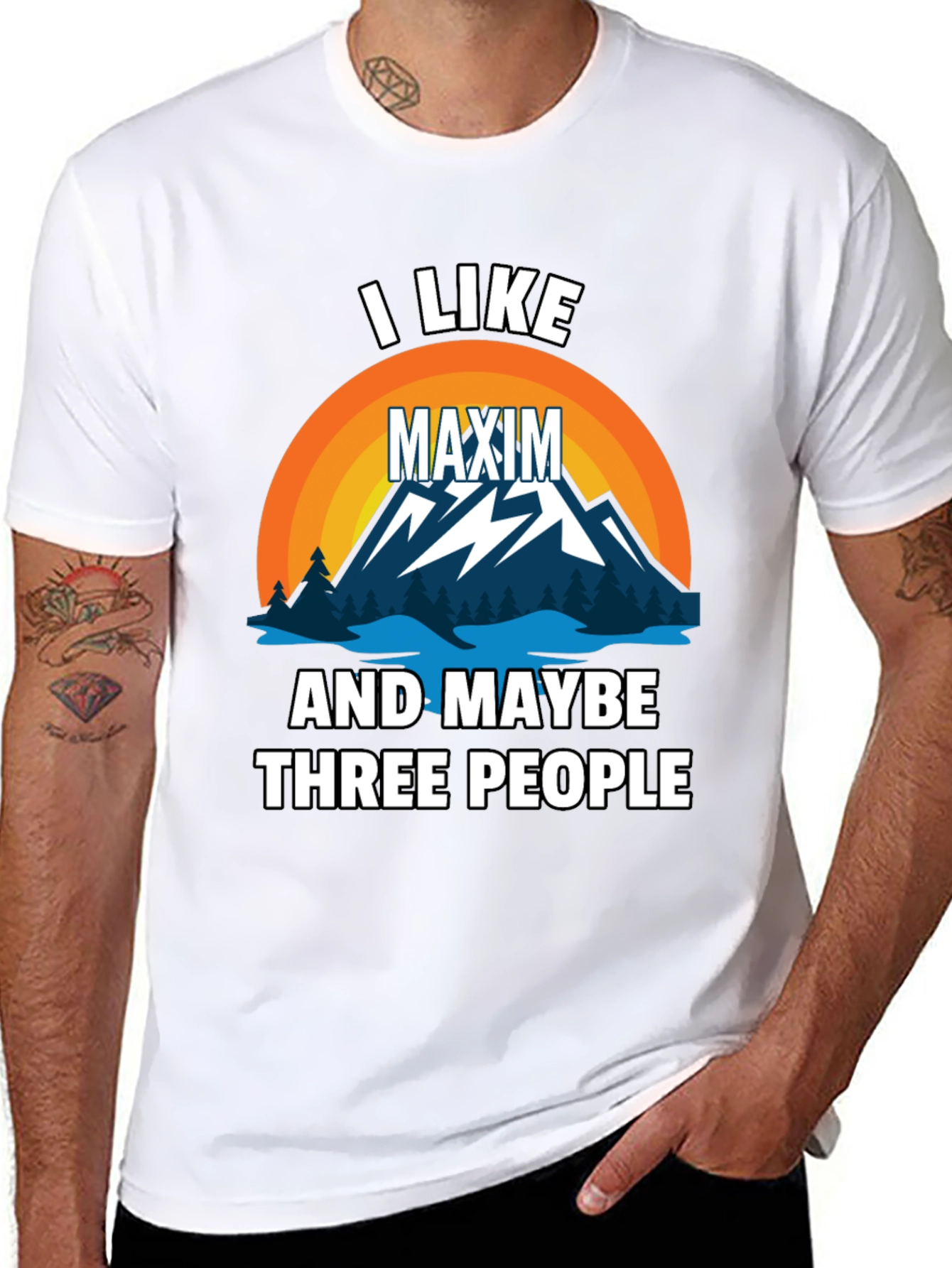 I Like Maxim and Maybe 3 People Graphic Tee
