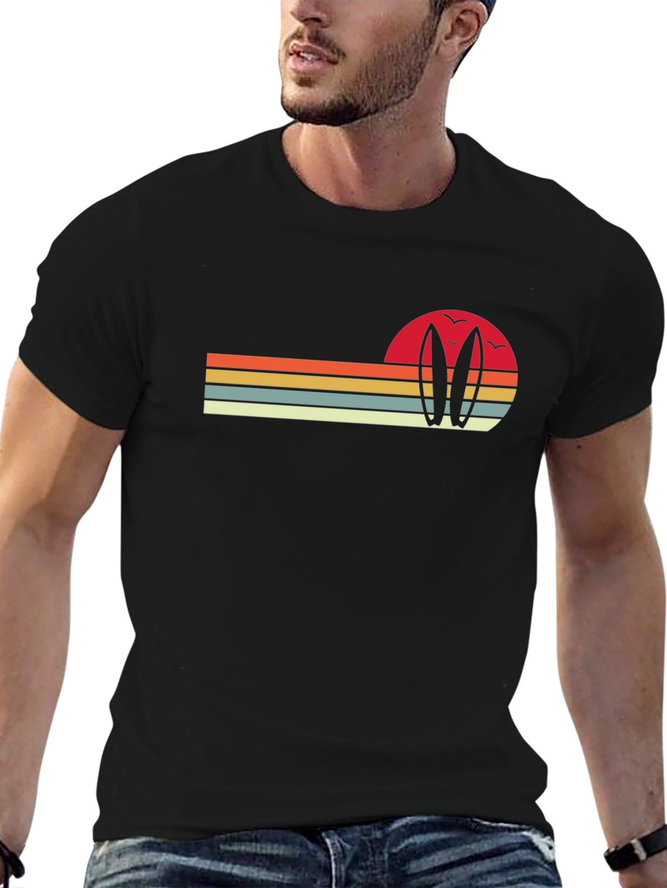 Retro Sunset Surf T-Shirt