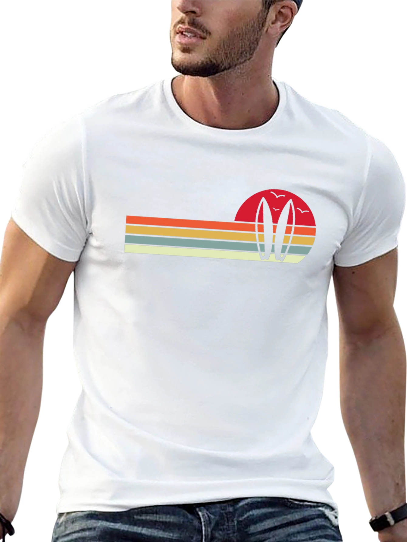 Retro Sunset Surf T-Shirt