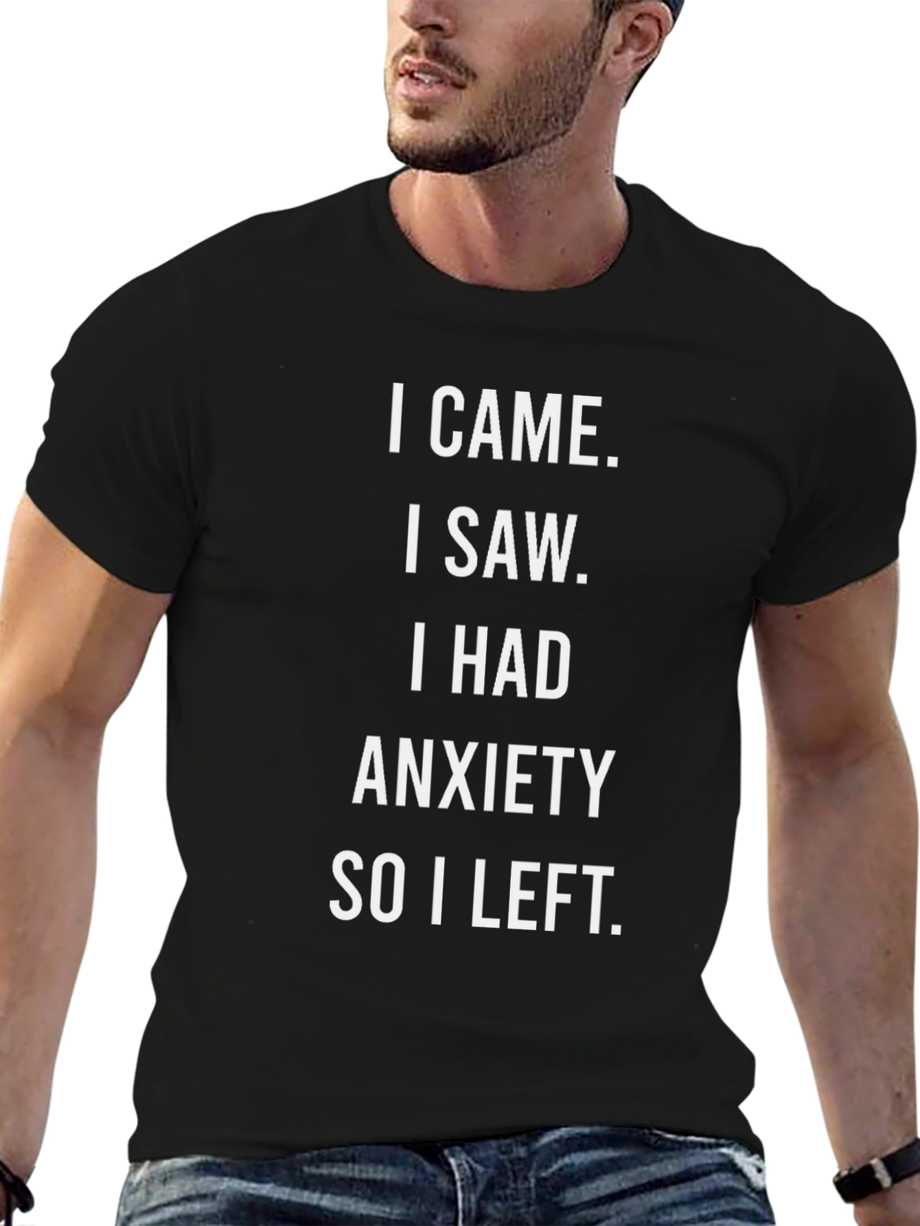 Anxiety Statement Graphic Tee - Soft Cotton Comfort