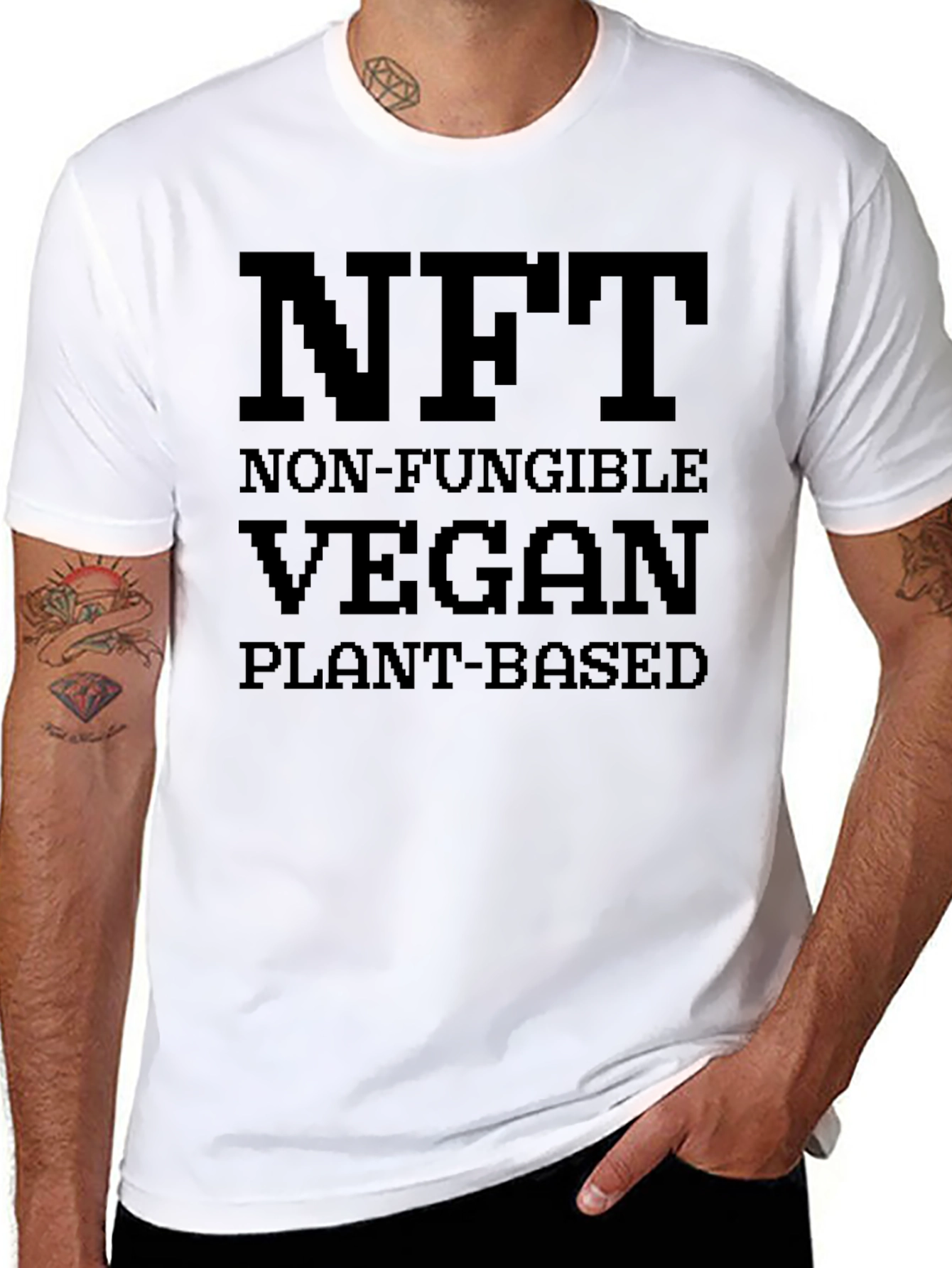 NFT Vegan Plant-Based Black T-Shirt