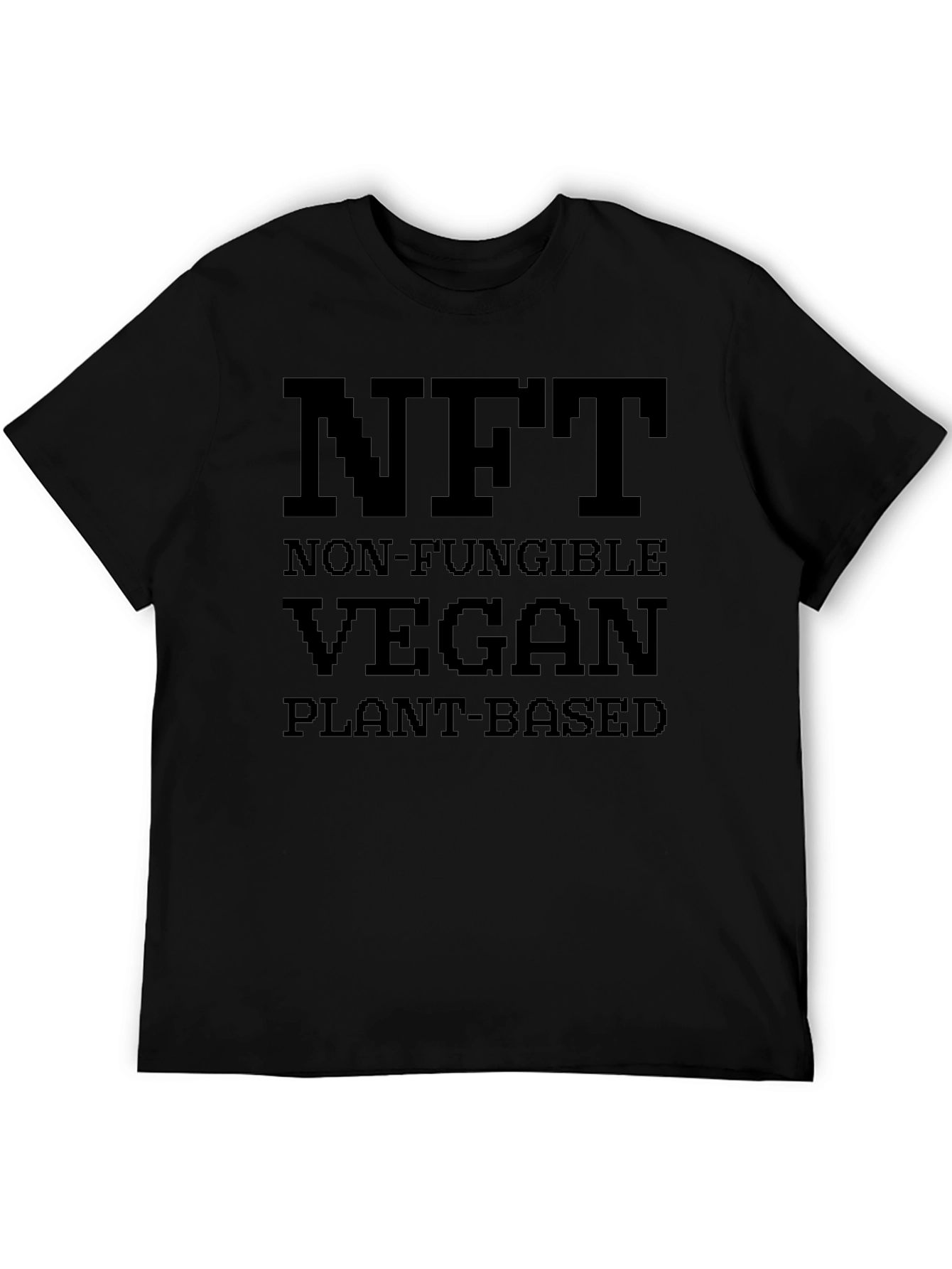 NFT Vegan Plant-Based Black T-Shirt
