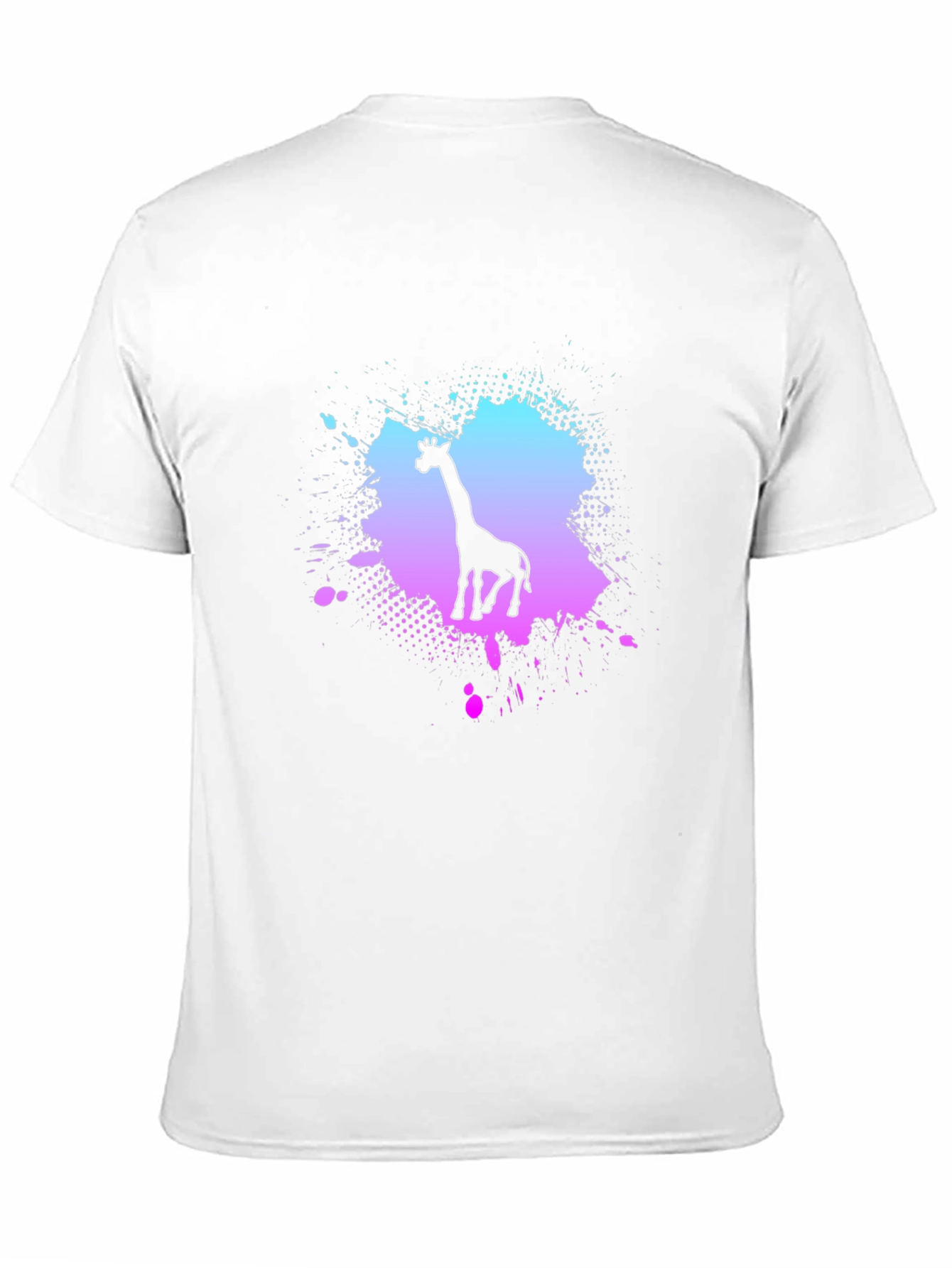 Giraffe Graphic Print Crew Neck T-Shirt