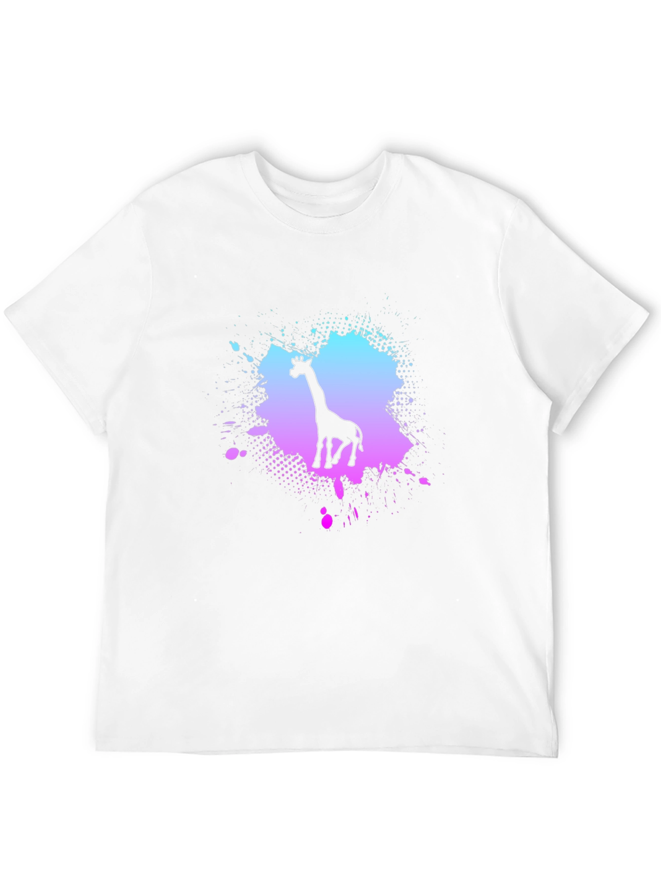 Giraffe Graphic Print Crew Neck T-Shirt