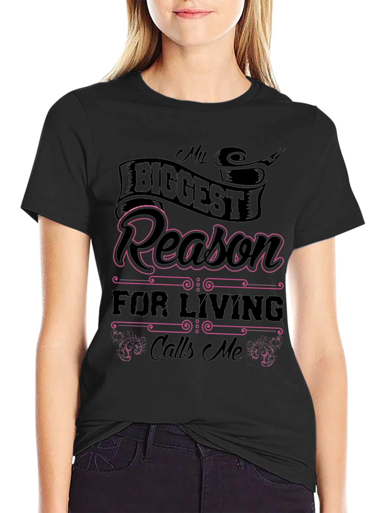 My Biggest Reason Black Graphic Tee