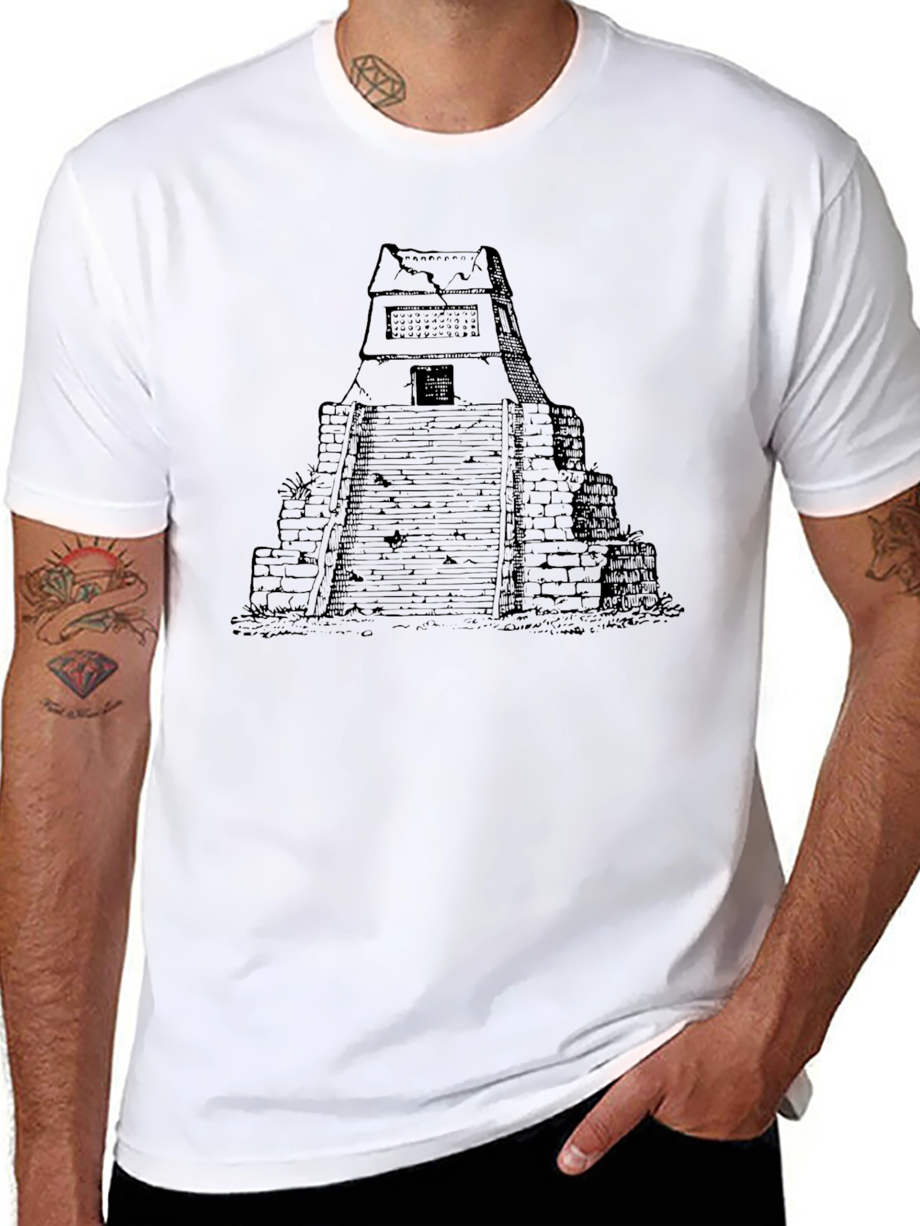 Mayan Pyramid Graphic T-Shirt