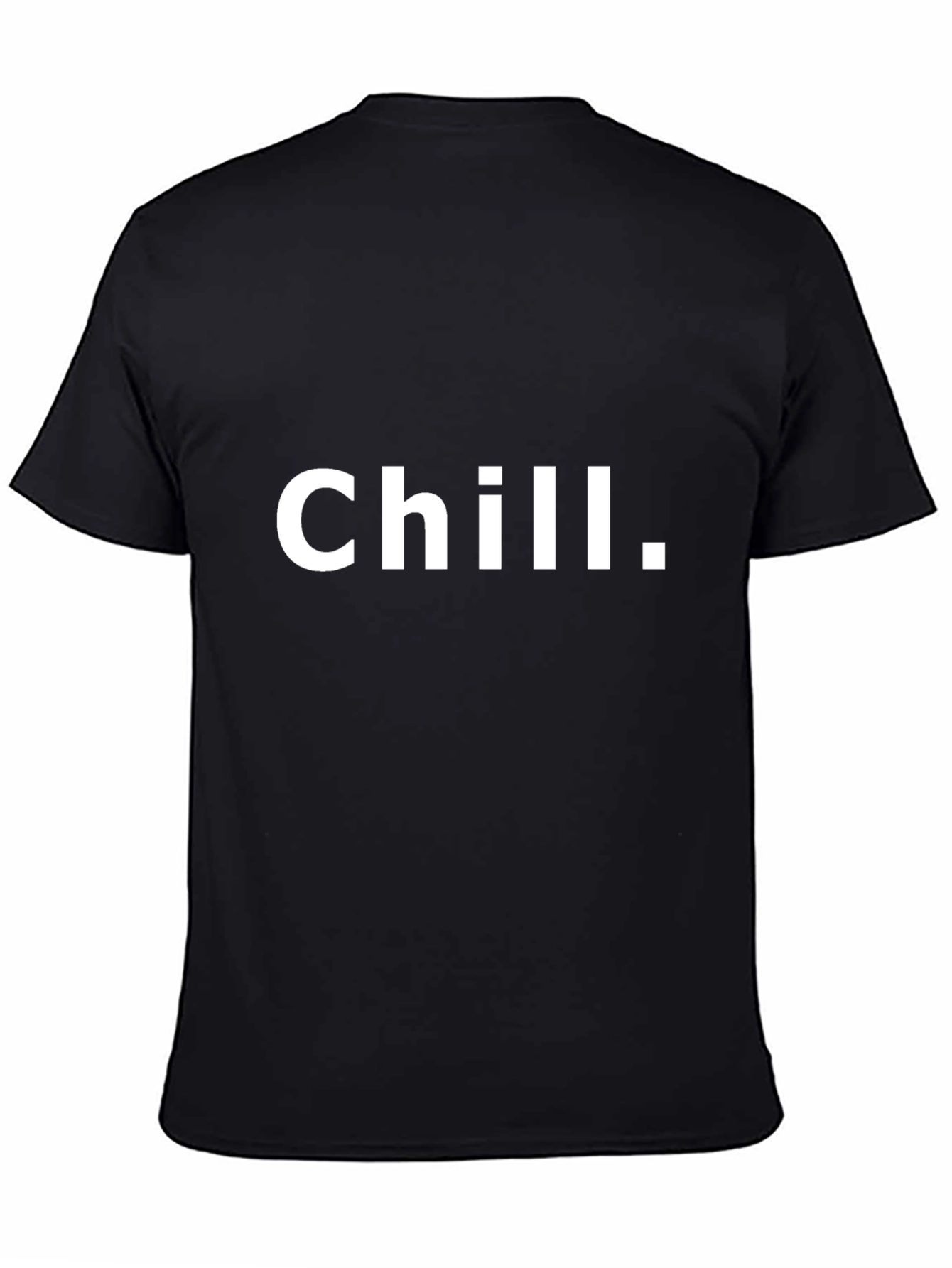 Chill Graphic Tee - Relaxed Fit Black Cotton