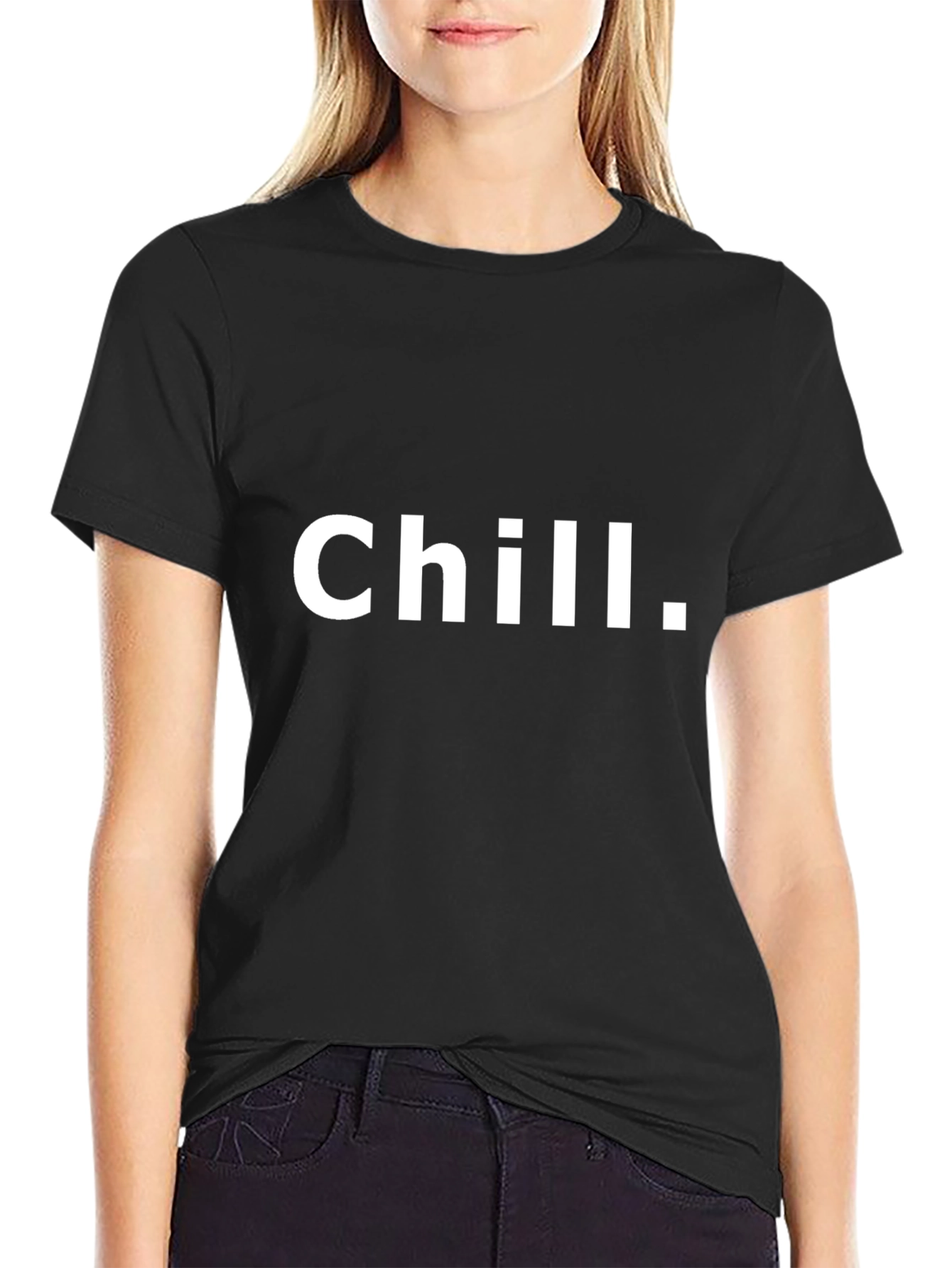 Chill Graphic Tee - Relaxed Fit Black Cotton