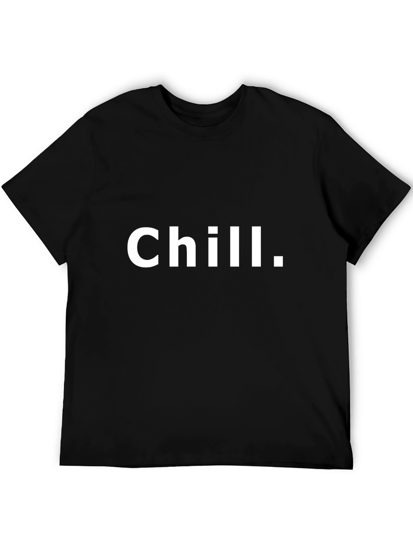 Chill Graphic Tee - Relaxed Fit Black Cotton
