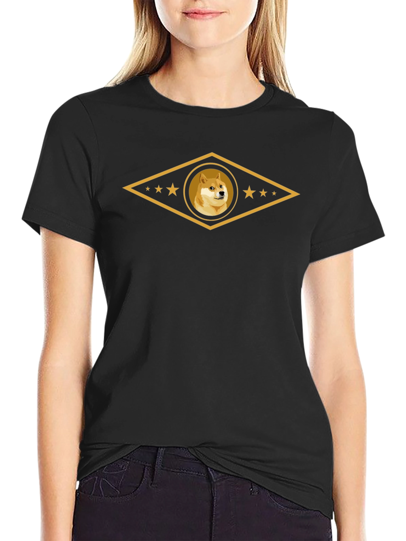 Doge Diamond T-Shirt - Casual Graphic Tee