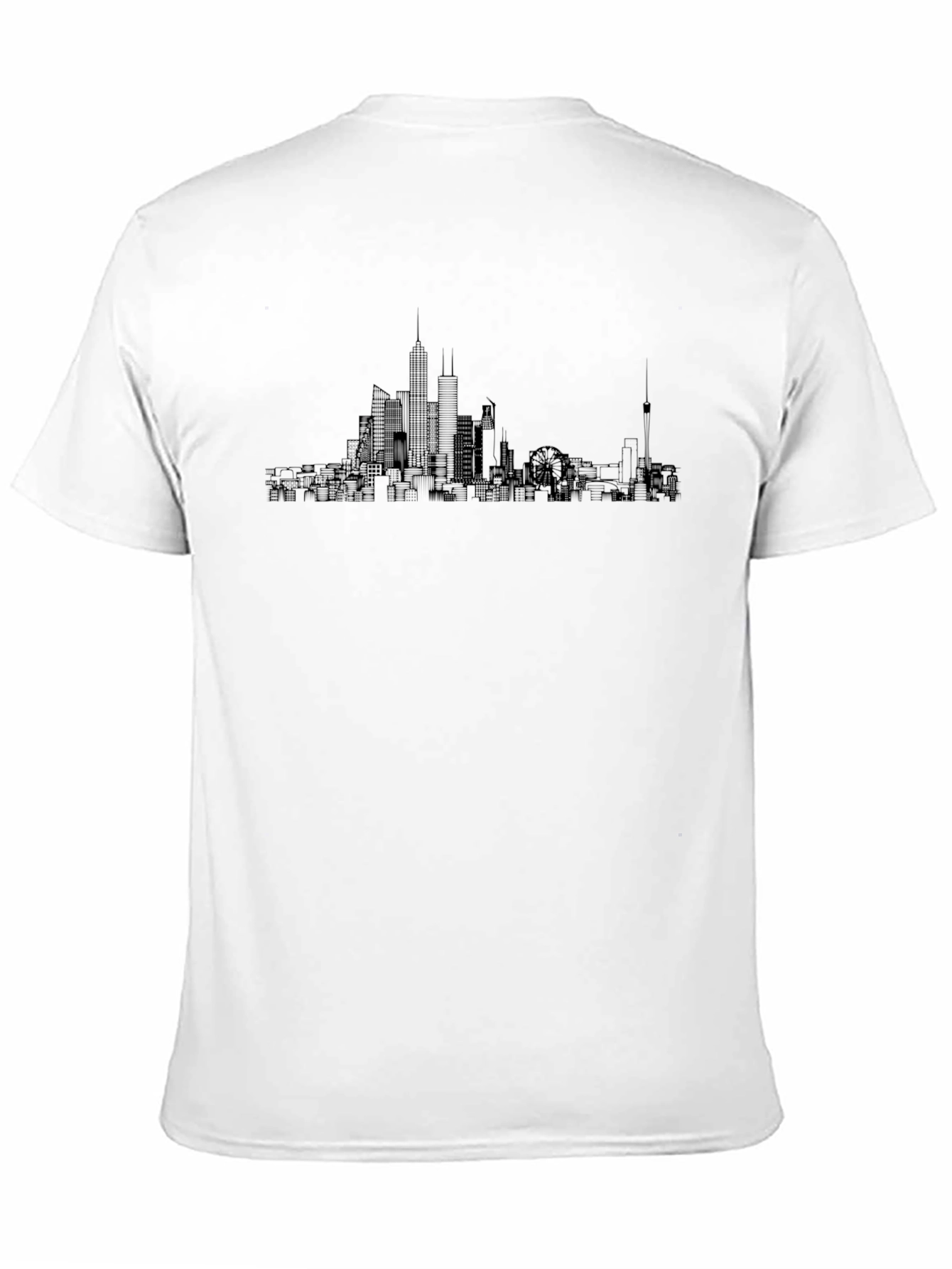 City Skyline Graphic Tee - Modern Black T-Shirt