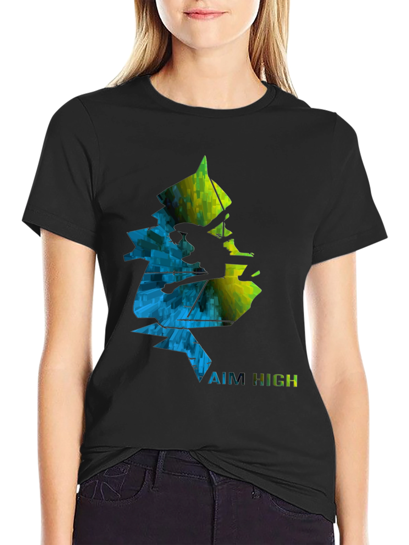 Aim High Climbing Graphic Tee - Black