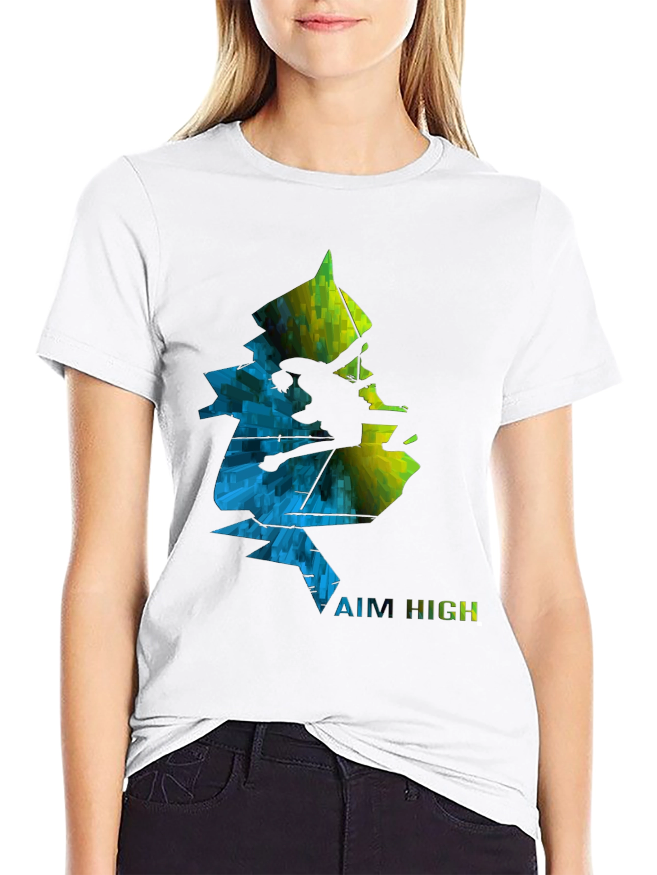 Aim High Climbing Graphic Tee - Black