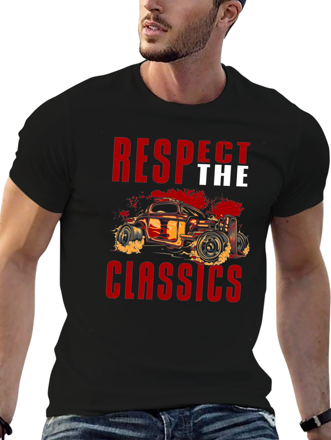 Respect the Classics Car Graphic T-Shirt