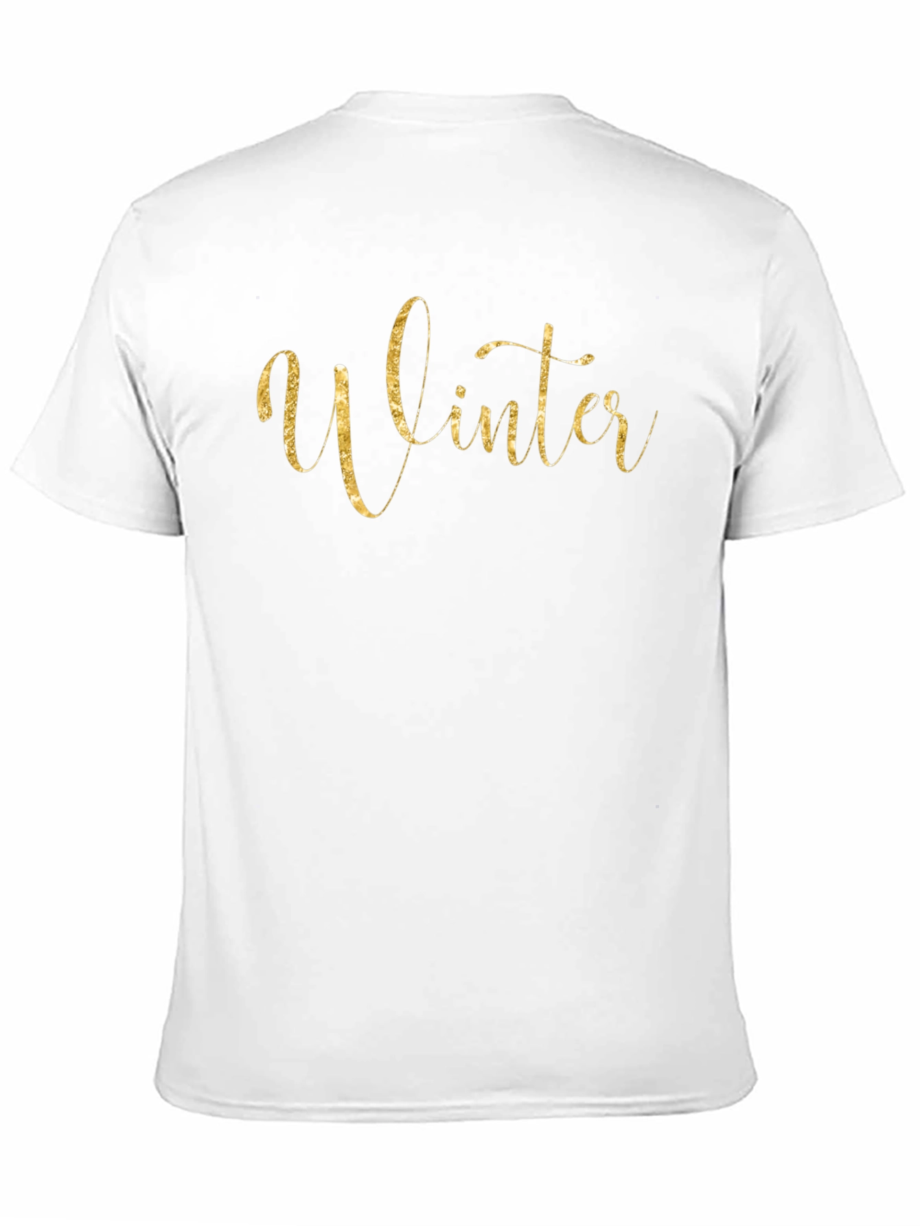 Winter Gold Script Black T-Shirt