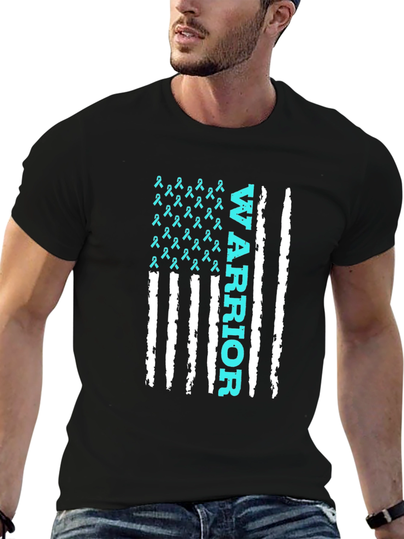 Warrior Ribbon Awareness Graphic Tee